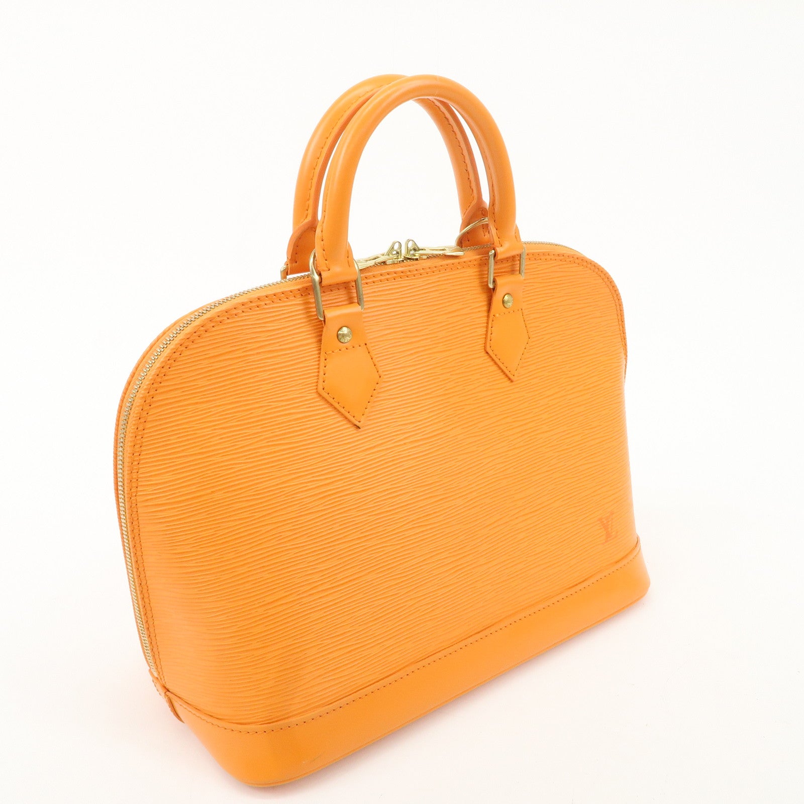 Louis Vuitton Epi Alma Hand Bag Mandarin Orange M5124H Used