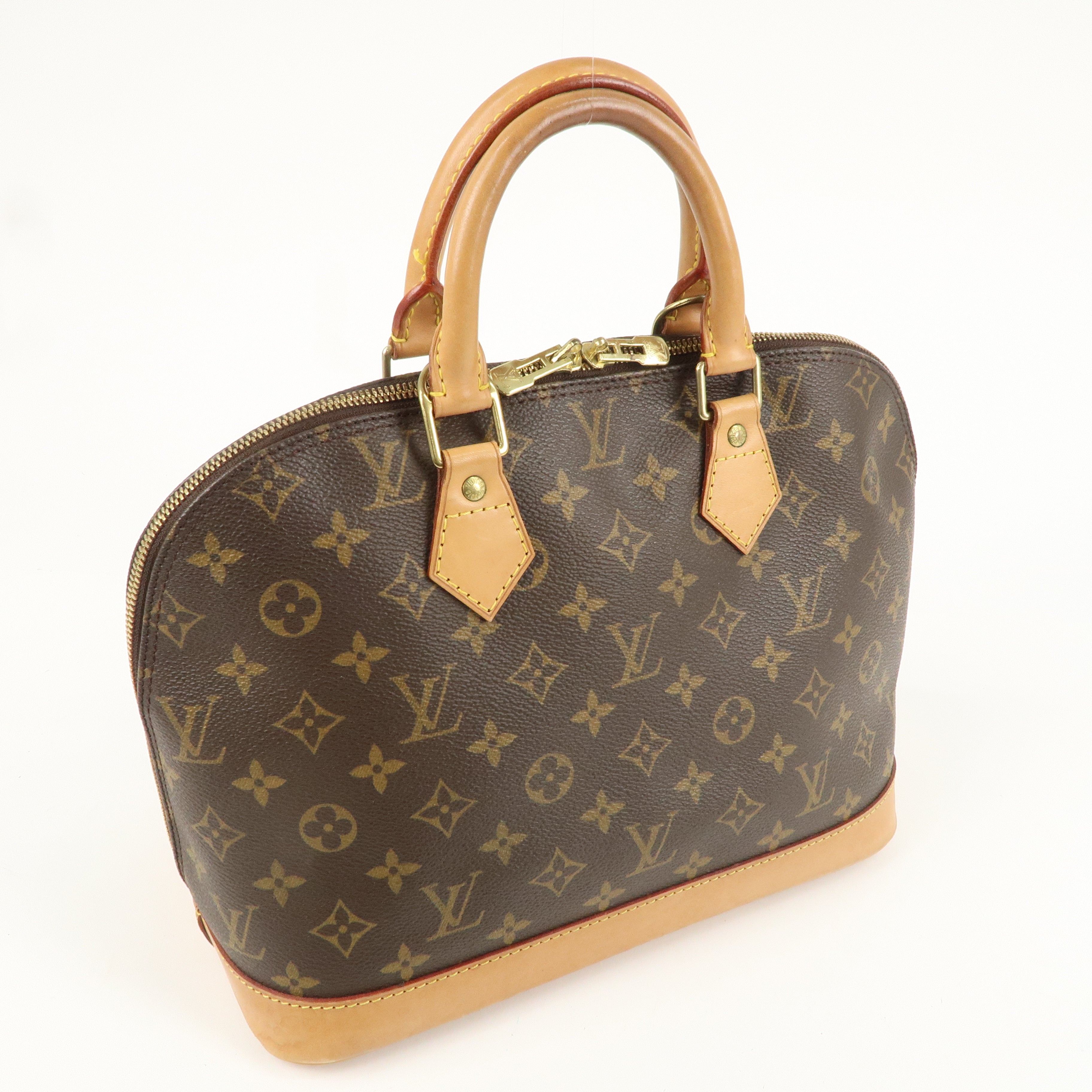 Louis Vuitton Monogram Alma Hand Bag Brown M51130