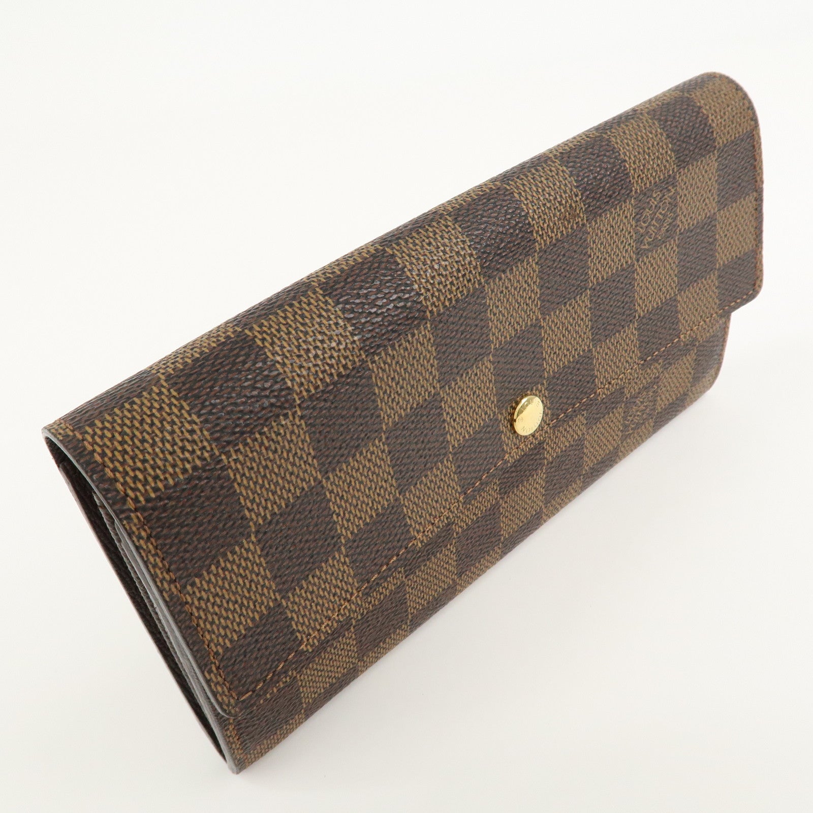 Louis Vuitton Damier Portefeuille Sarah Long Wallet N61734 Used