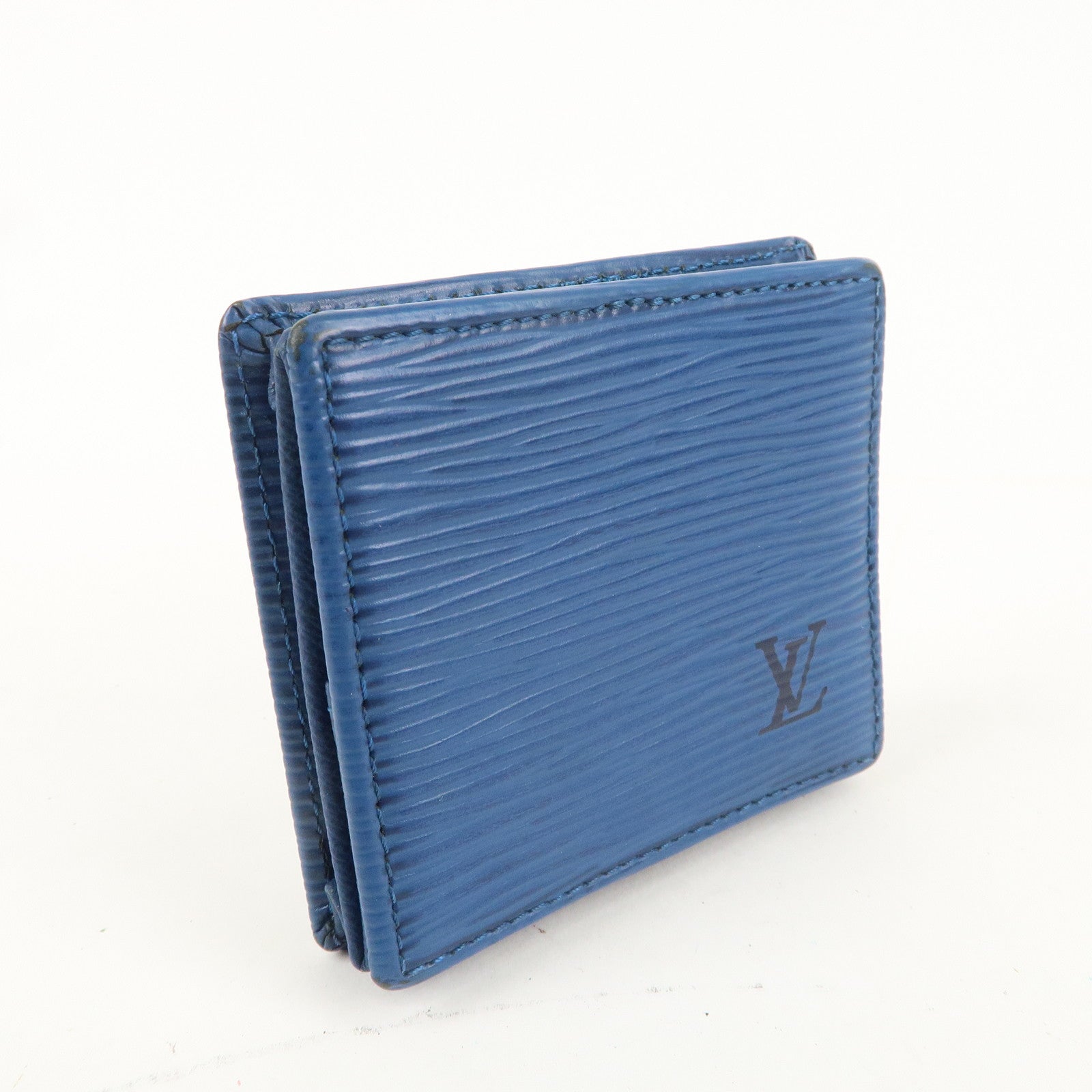 Louis Vuitton Epi Porte Monnaie Bowatt CoinCase Toledo Blue M63695