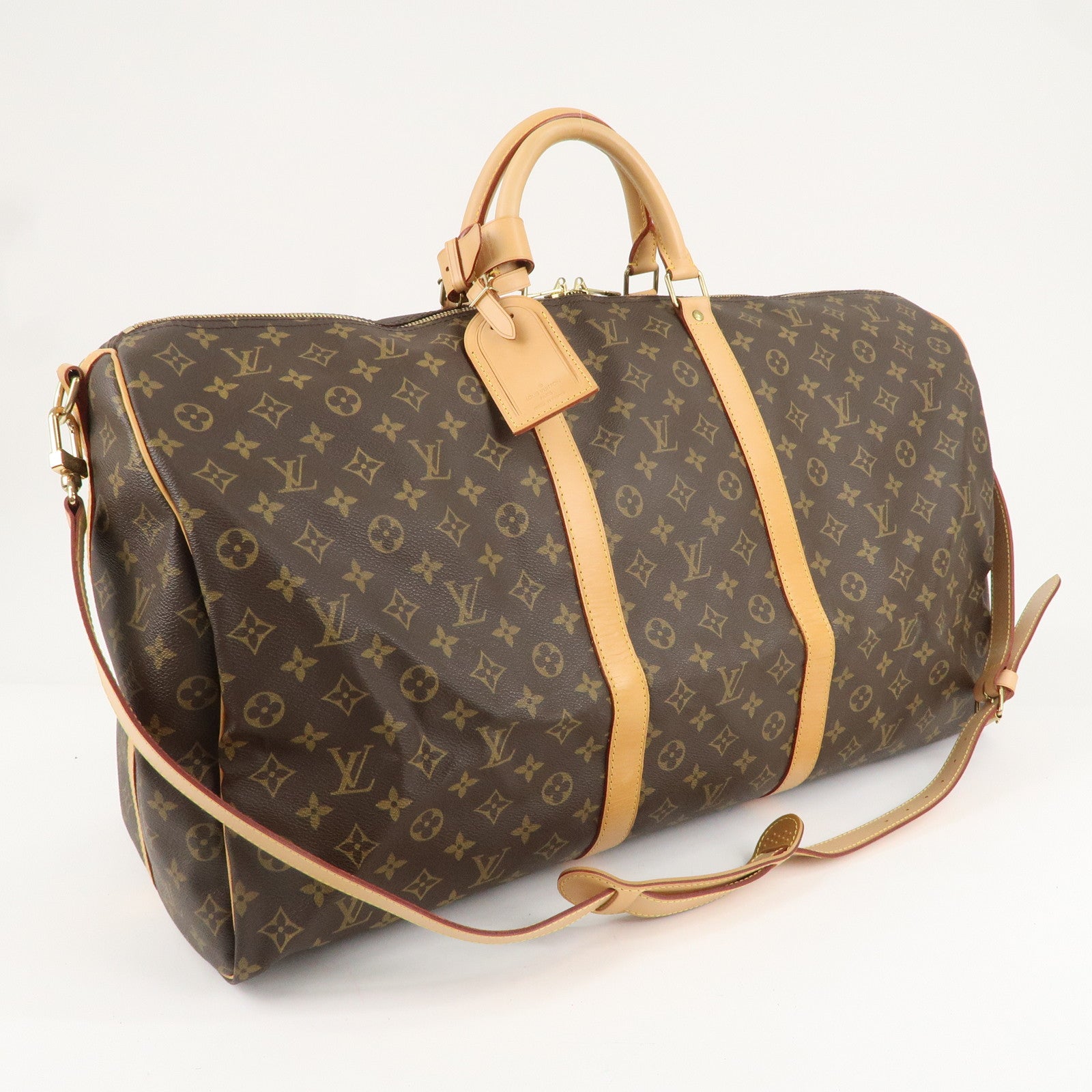 Louis Vuitton Monogram Keep All Bandouliere 60 Boston Bag M41412