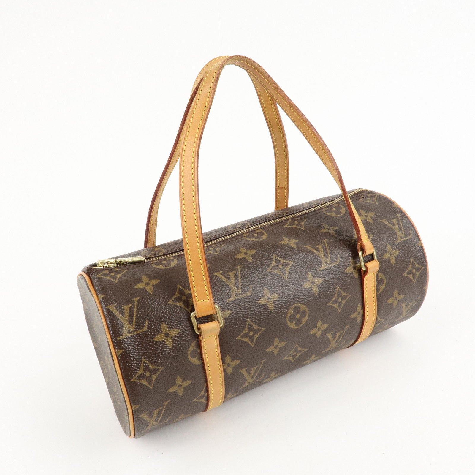 Louis Vuitton Monogram Papillon 26 Hand Bag New Style Brown M51386 Used