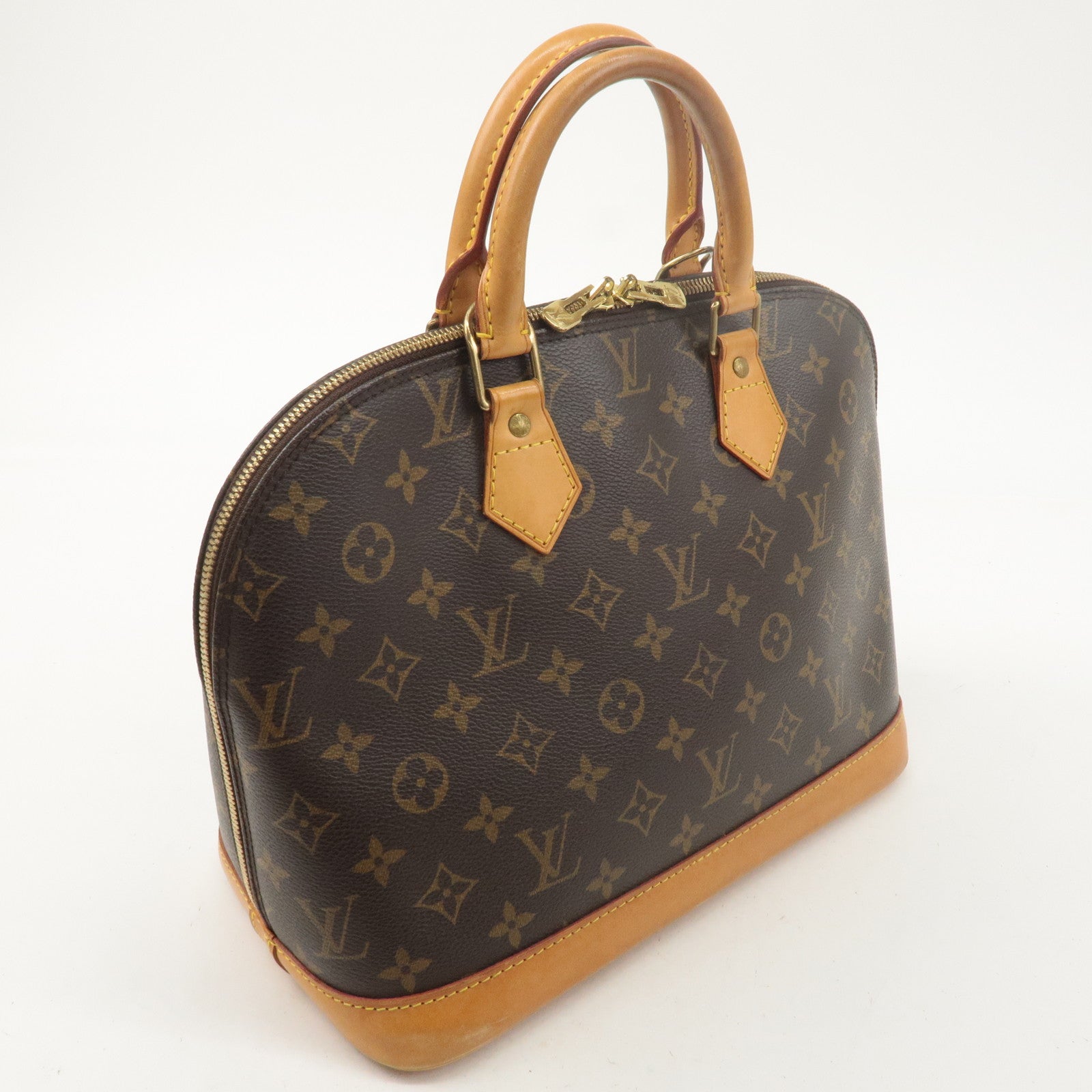 Louis Vuitton Monogram Alma Hand Bag Brown M51130