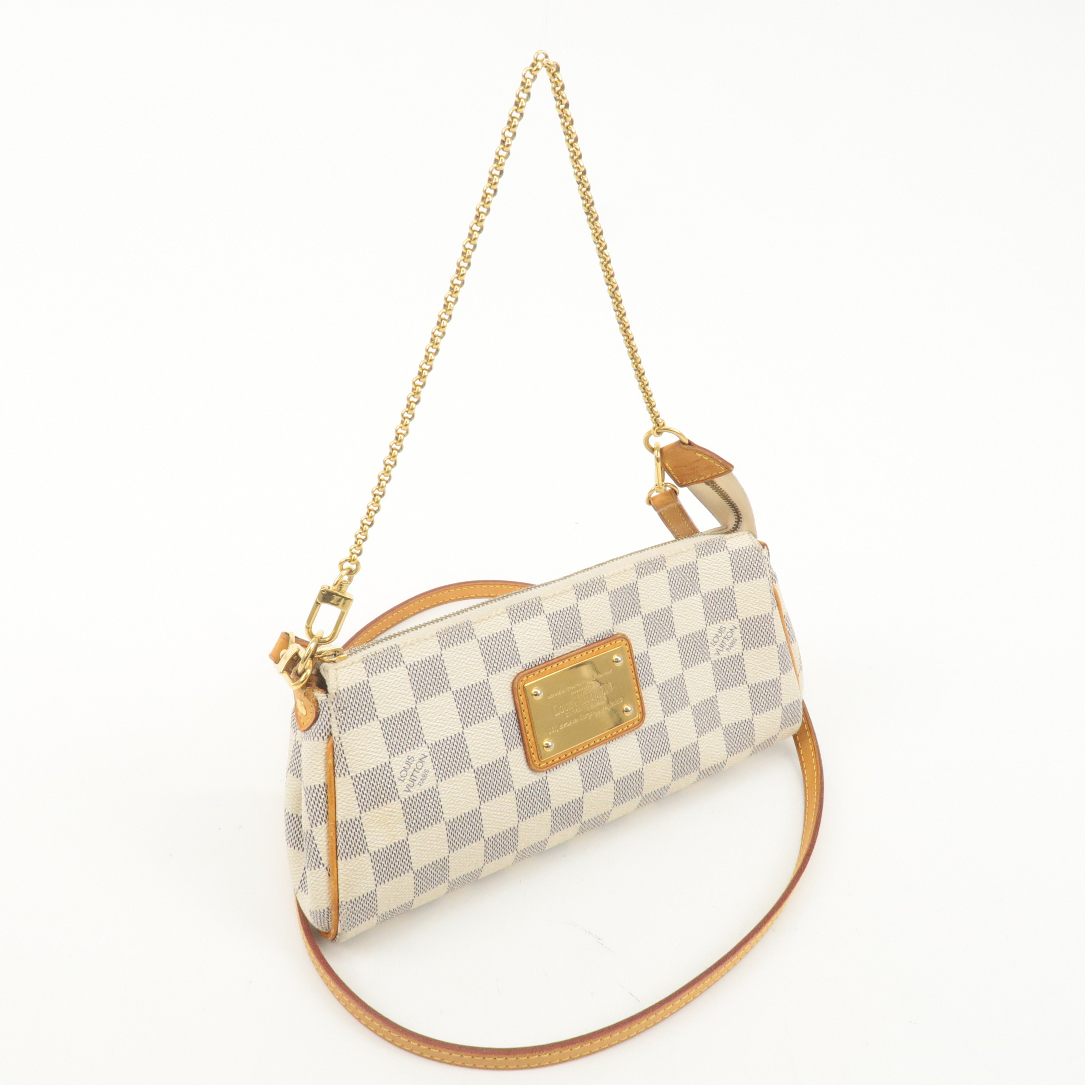 Louis Vuitton Damier Azur Eva 2 Way Pouch Shoulder Bag N55214