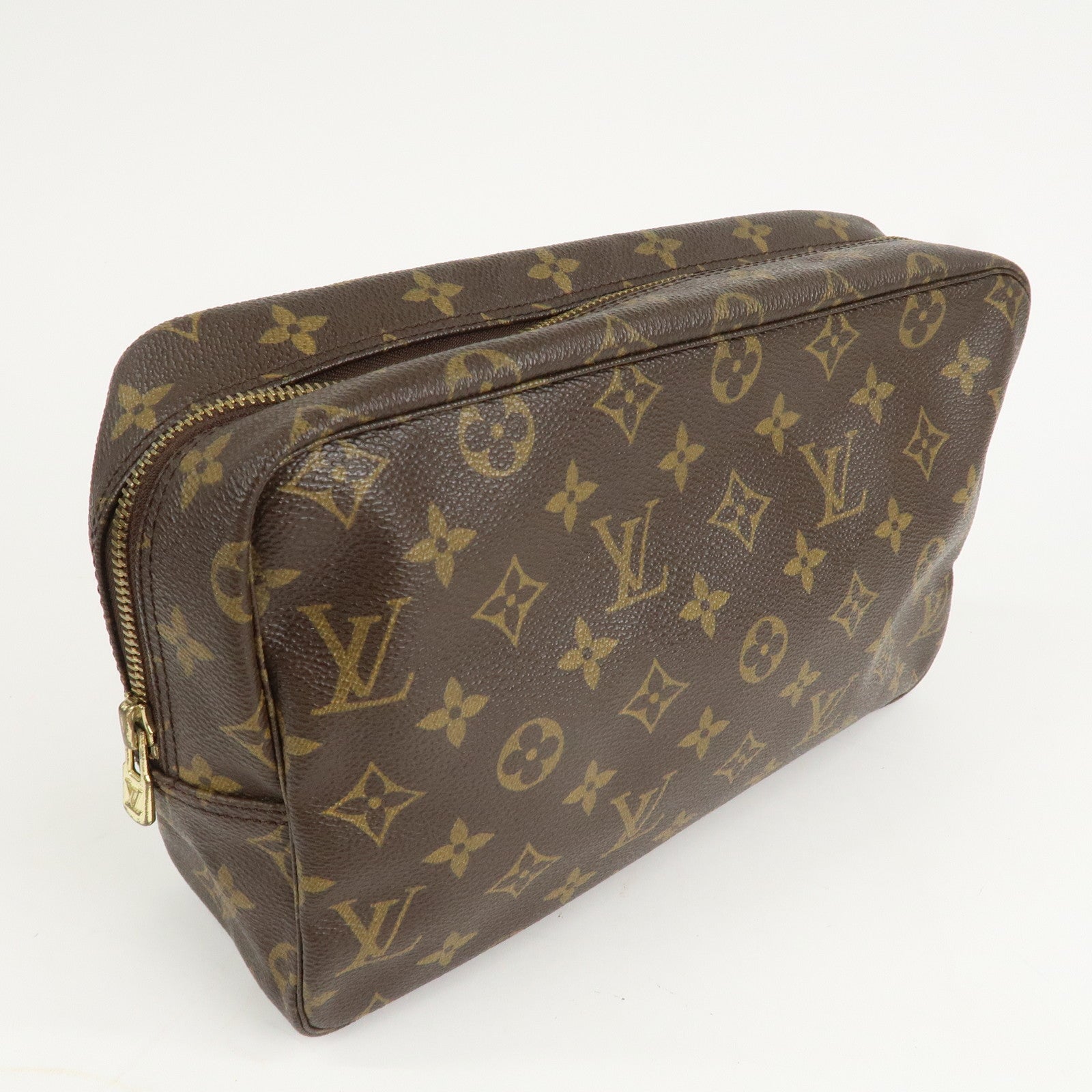 Louis Vuitton Monogram Trousse Toilette 28 Pouch Brown M47522 Used