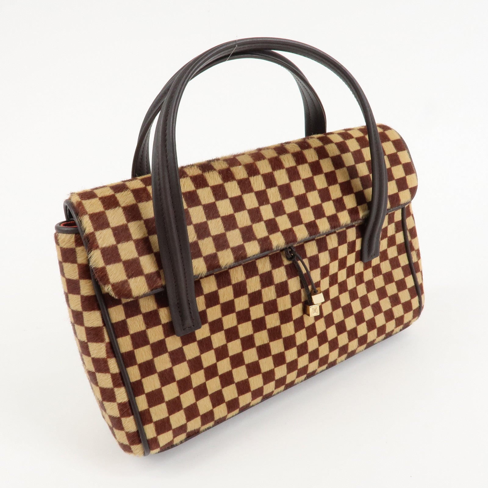 Louis Vuitton Damier Sauvage Lion Hand Bag Gold Hardware M92131 Used