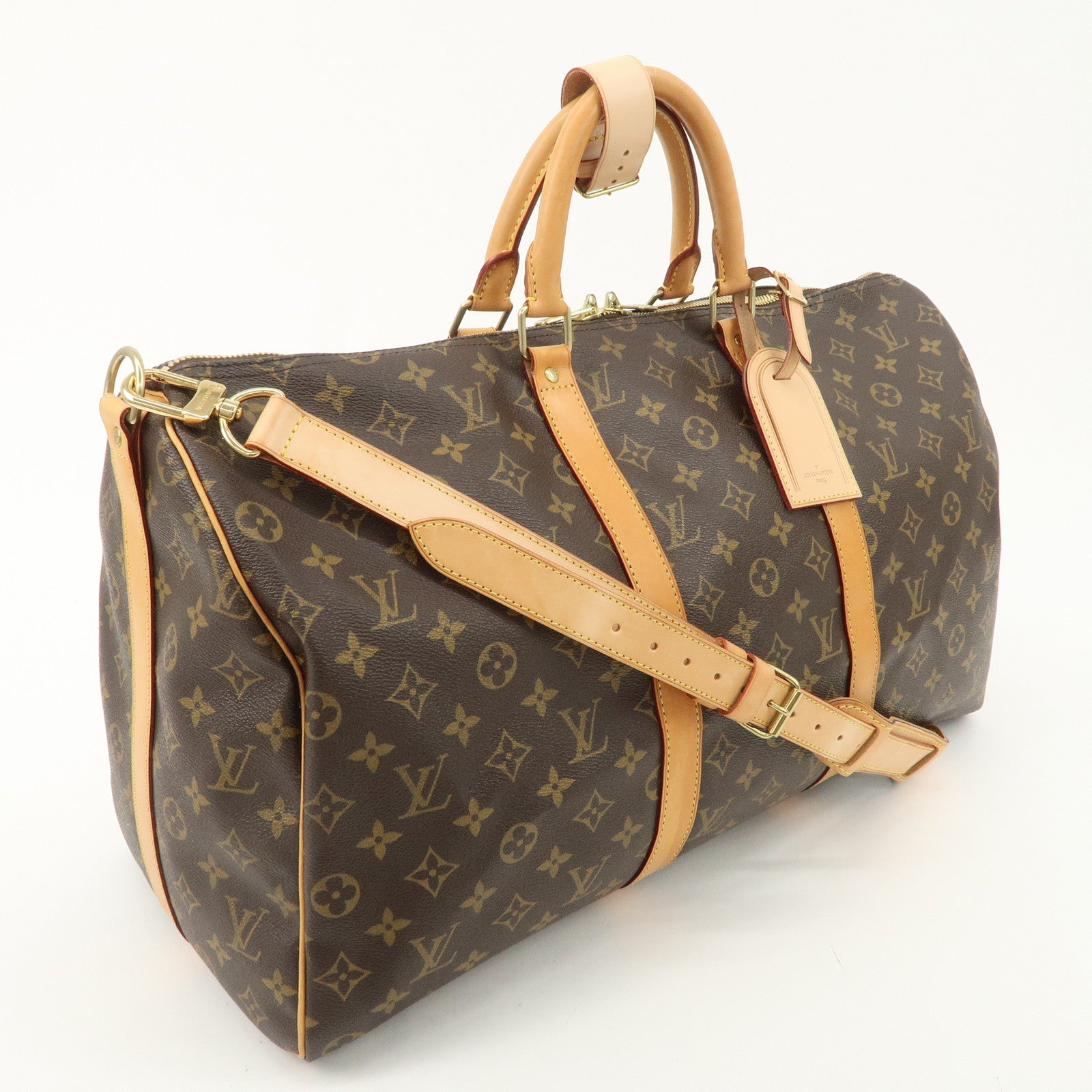 Louis Vuitton Monogram Keep All Bandouliere 50 Boston Bag M41416 Used