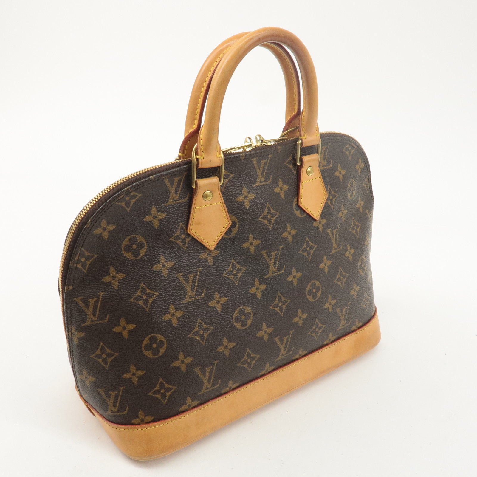 Louis Vuitton Monogram Alma Hand Bag Brown M51130