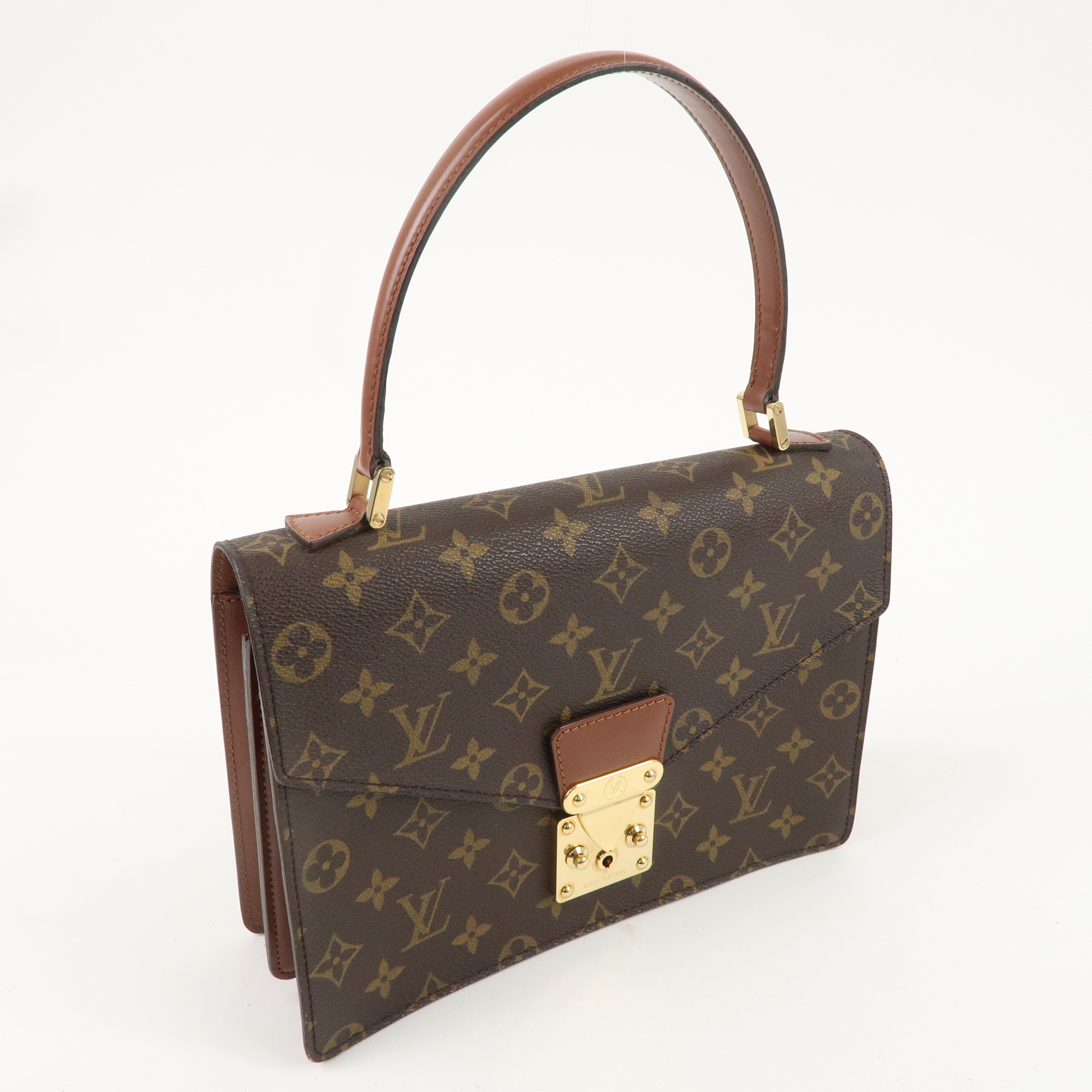 Louis Vuitton Monogram Concorde Hand Bag Brown M51190