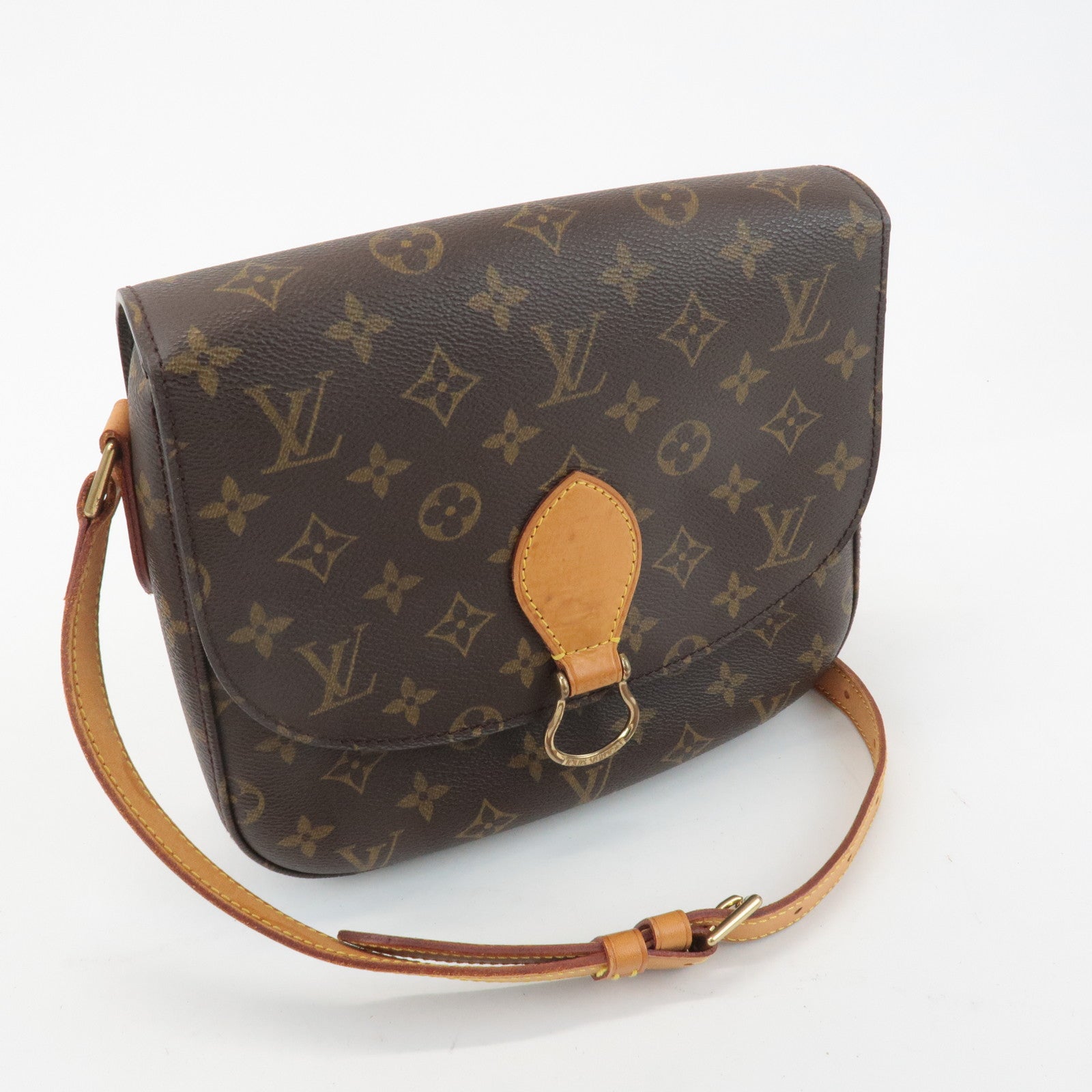 Louis Vuitton Monogram Saint Cloud GM Shoulder Bag Brown M51242 Used