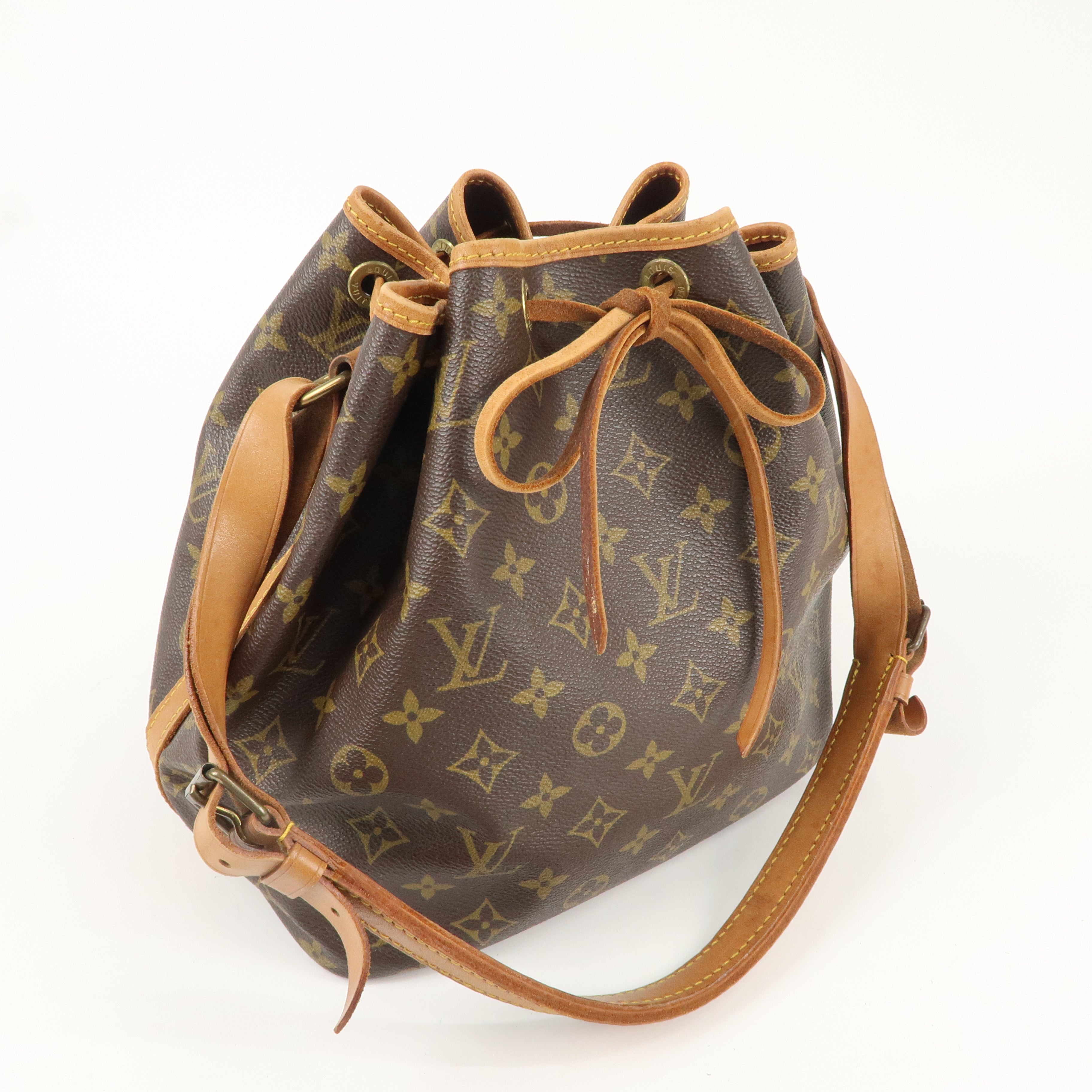 Louis Vuitton Monogram Petit Noe Shoulder Bag Brown M42226