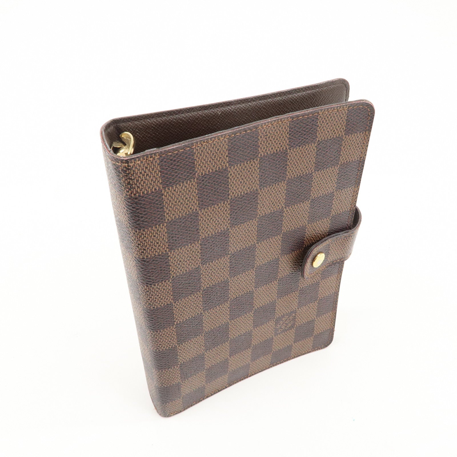 Louis Vuitton Damier Ebene Canvas Agenda MM Planner Cover R20240 Used