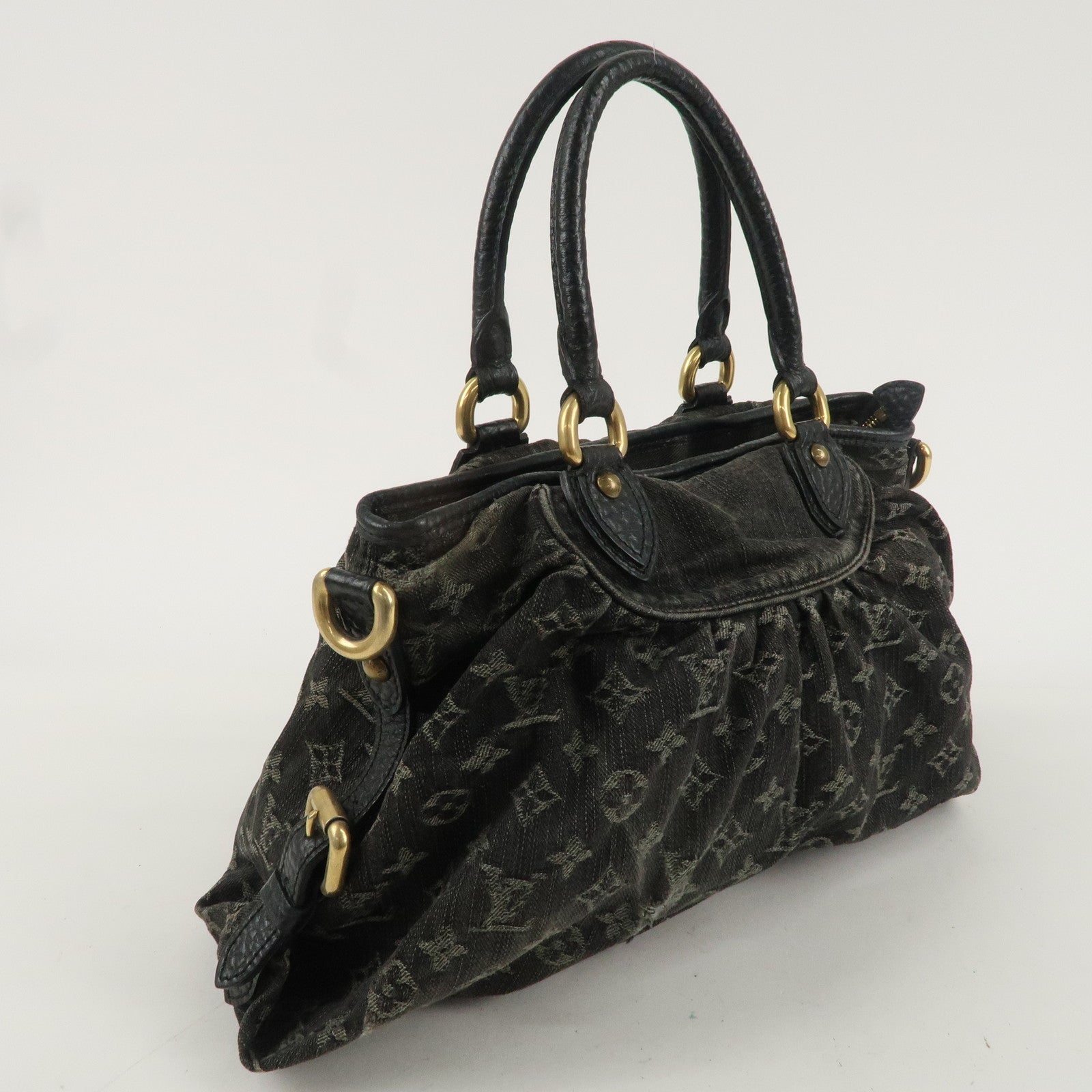 Louis Vuitton Monogram Denim Neo Cabby MM 2Way Bag Noir M95351