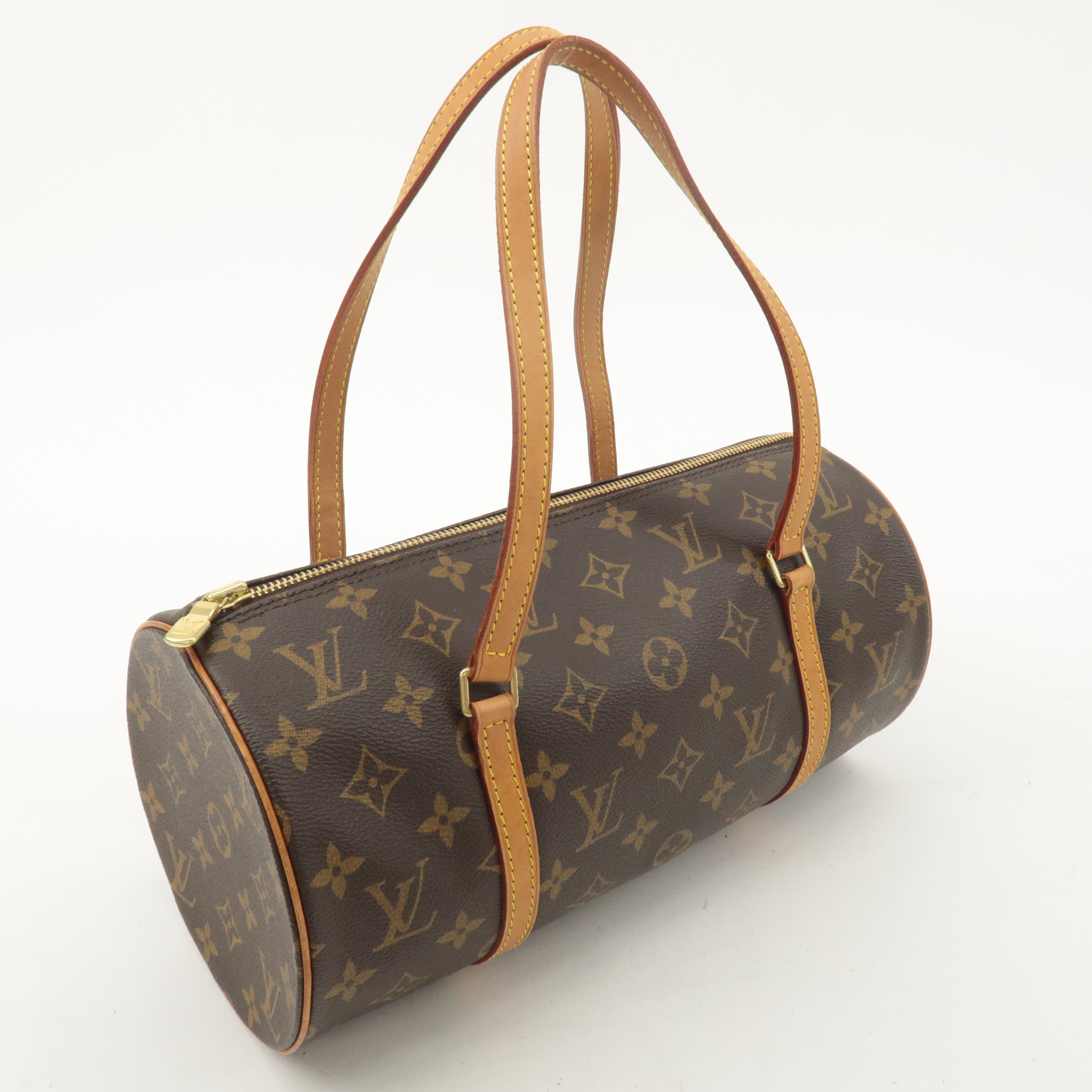 Louis Vuitton Monogram Papillon 30 Hand Bag 
Pouch Brown M51385