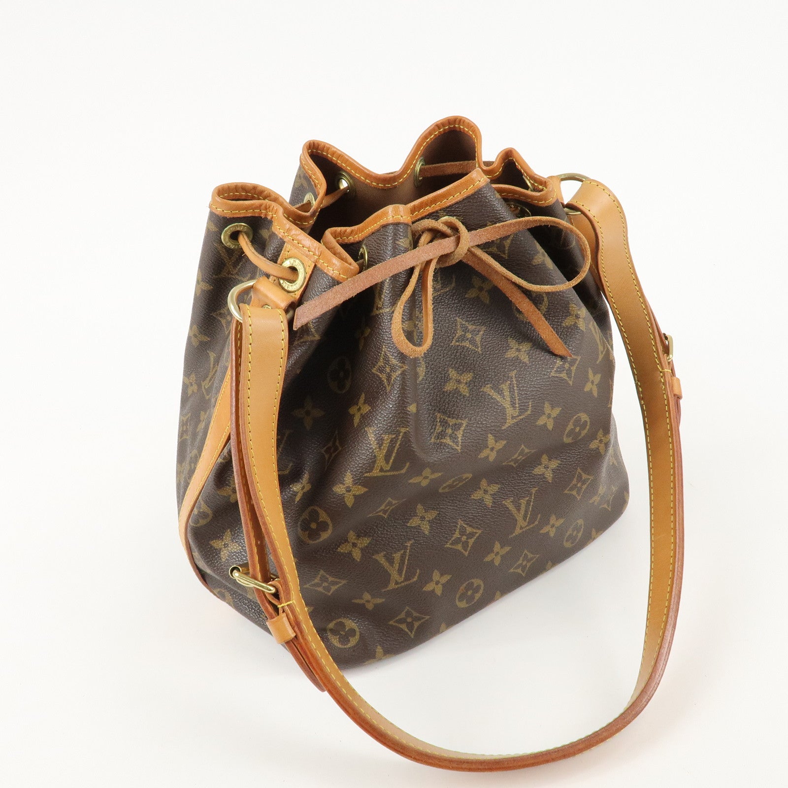 Louis Vuitton Monogram Petit Noe Shoulder Bag Brown M42226 Used