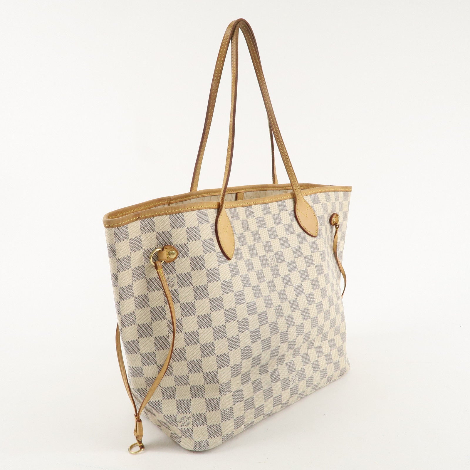 Louis Vuitton Damier Azur Neverfull MM Tote Bag Hand Bag N51107