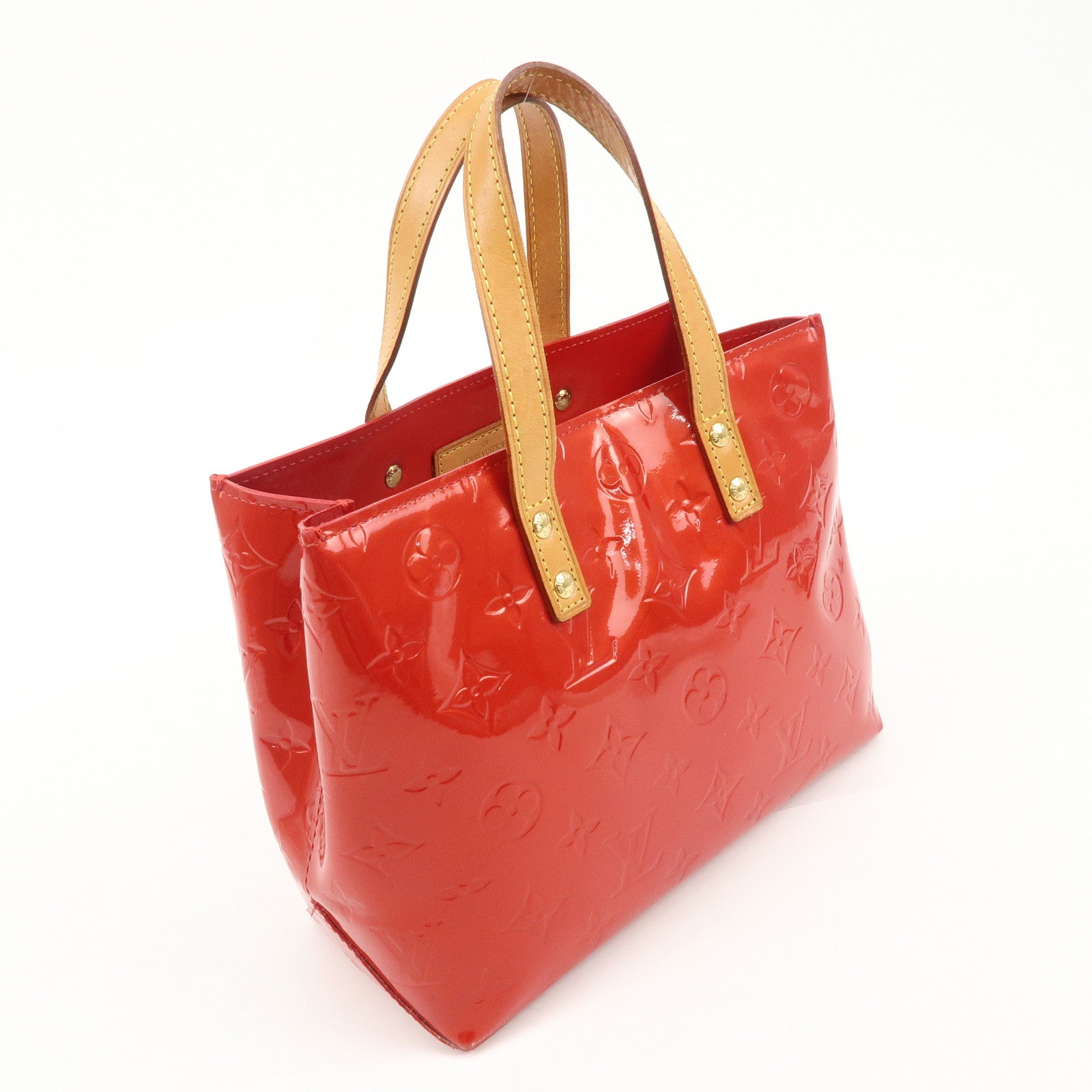 Louis Vuitton Monogram Vernis Lead PM Hand Bag M91088 Rouge Used