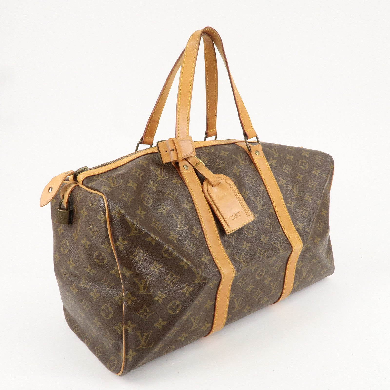 Louis Vuitton Monogram Sac Souple 45 Boston Bag Brown M41624