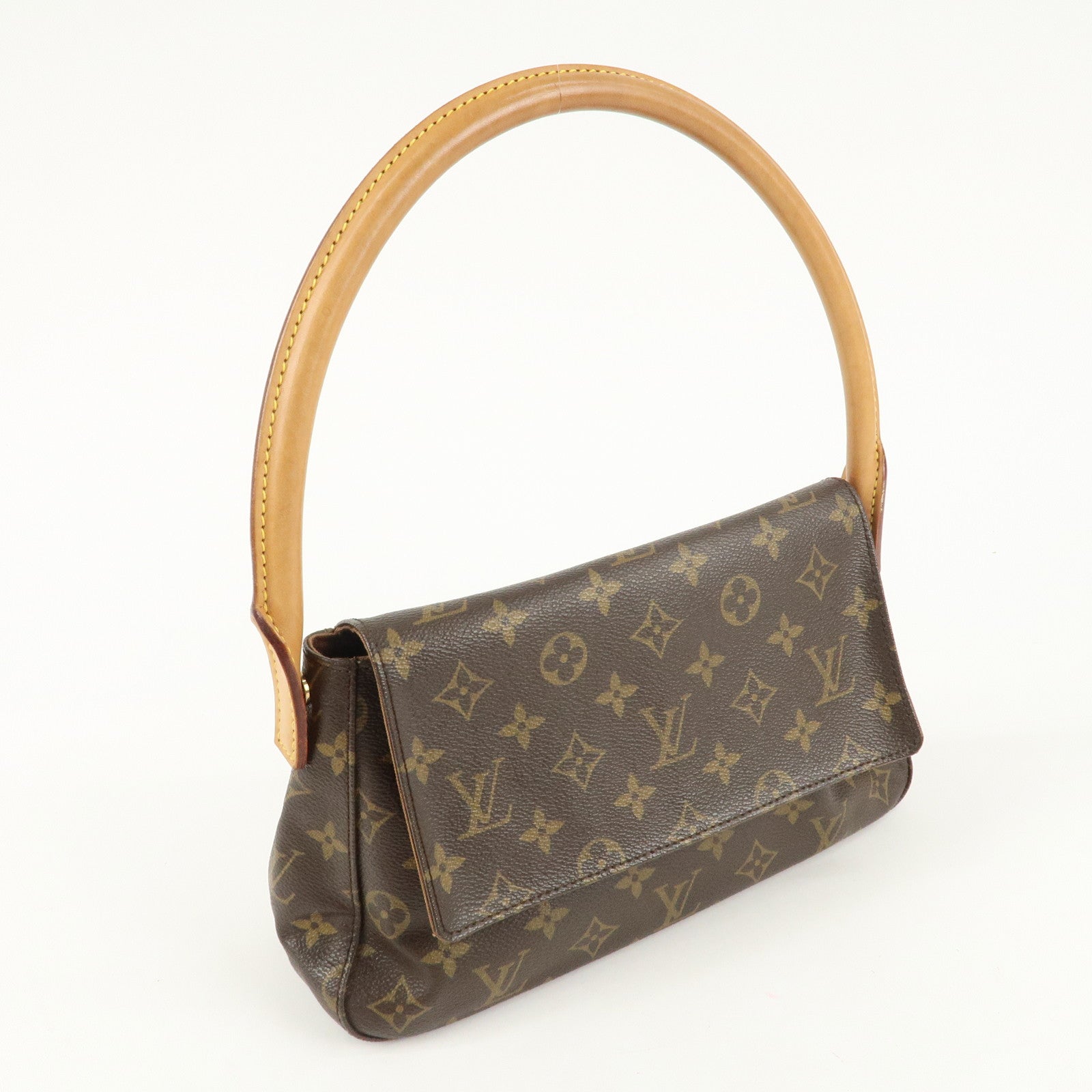 Louis Vuitton Monogram Mini Looping Shoulder Bag Hand Bag M51147 Used