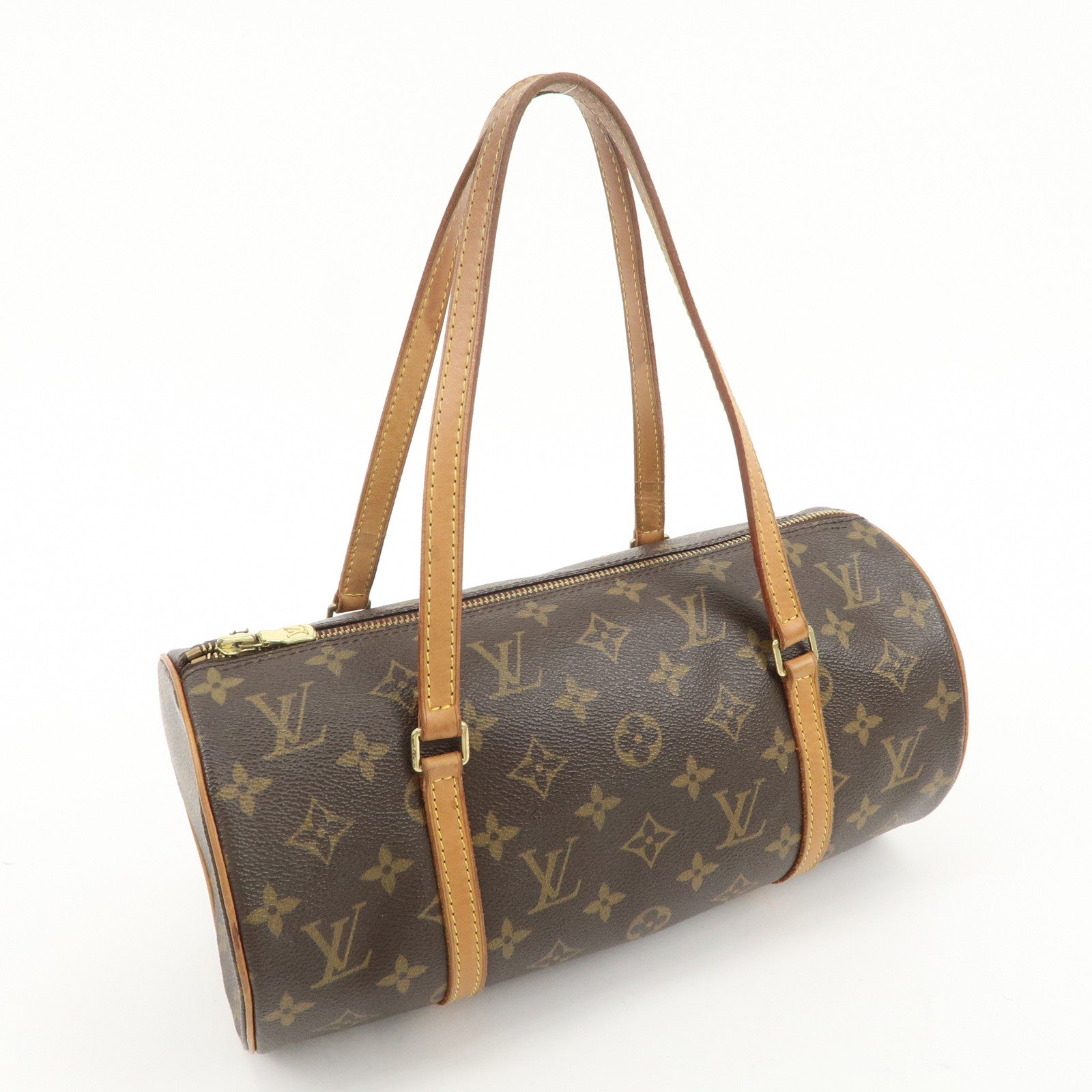 Louis Vuitton Monogram Papillon 30 Hand Bag Ney Style Brown M51385 Used