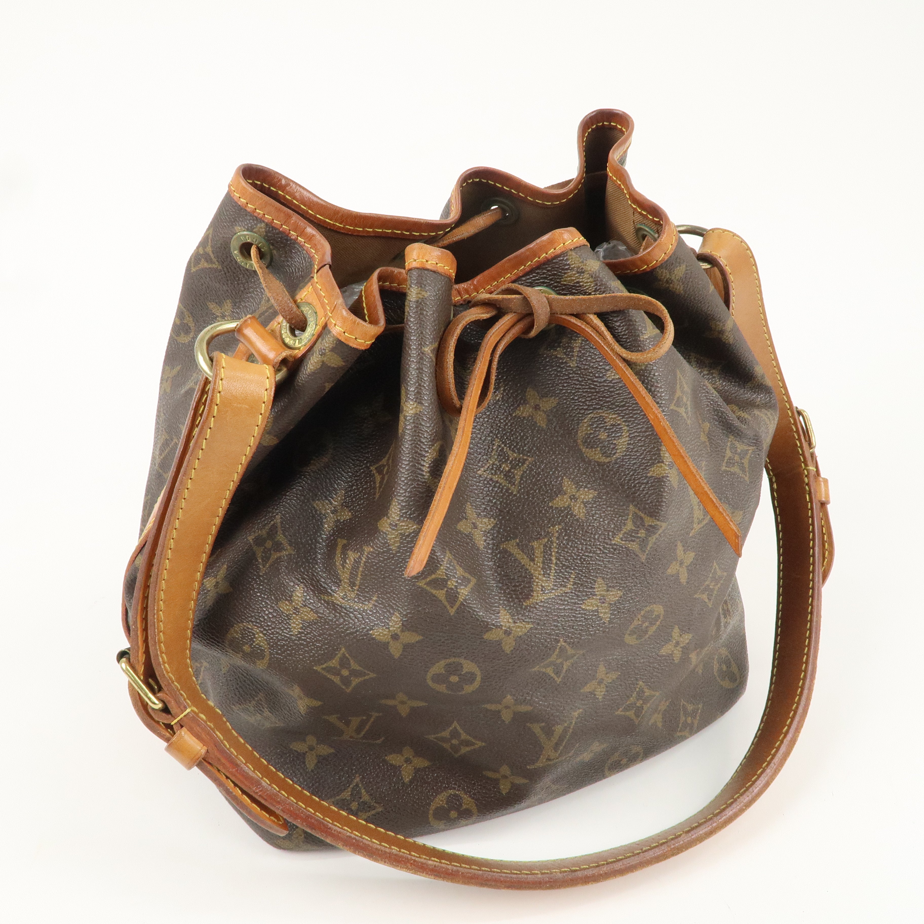 Louis Vuitton Monogram Petit Noe Shoulder Bag Brown M42226