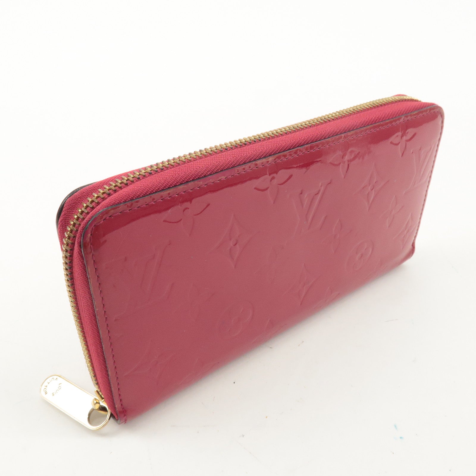 Louis Vuitton Monogram Vernis Zippy Long Wallet Rose Indien M91597