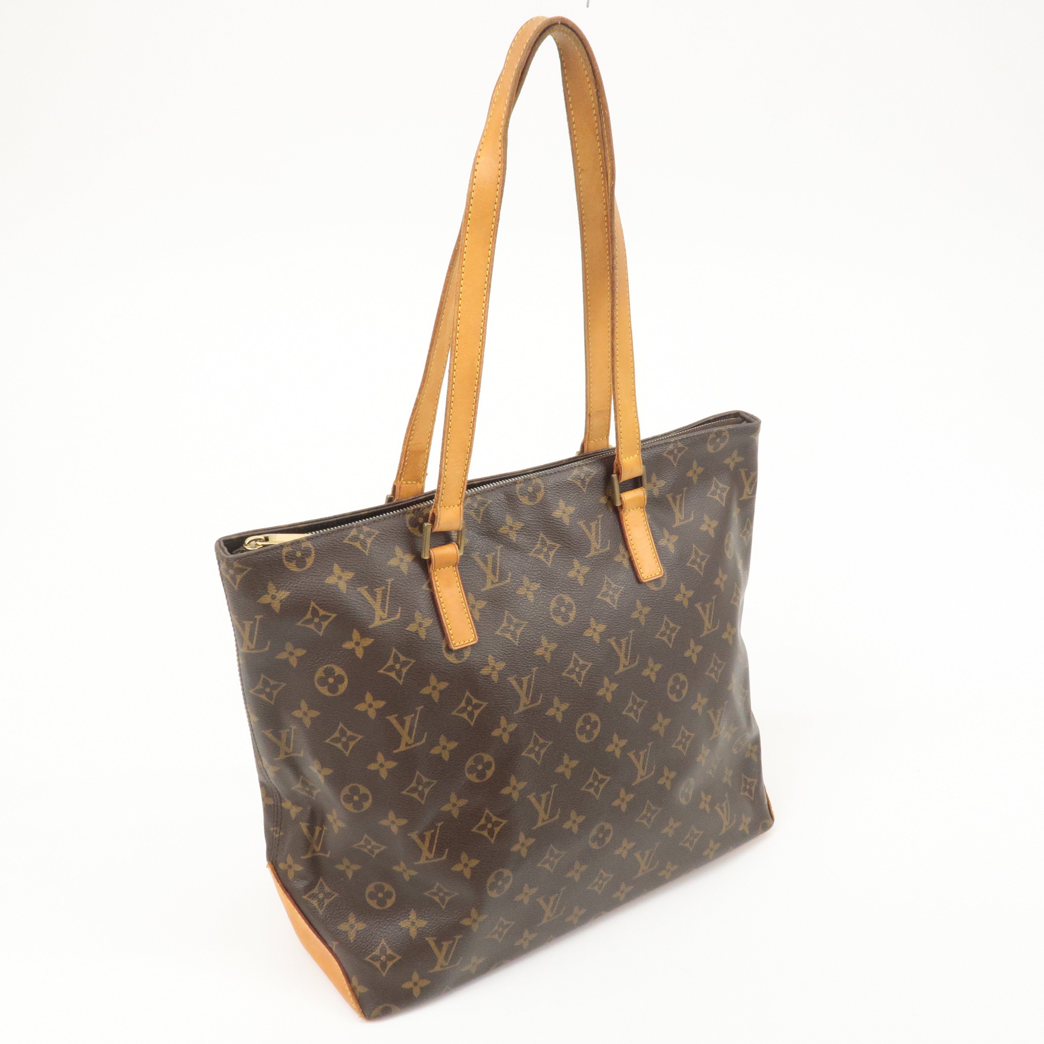 Louis Vuitton Monogram Cabas Mezzo Tote Bag Brown M51151