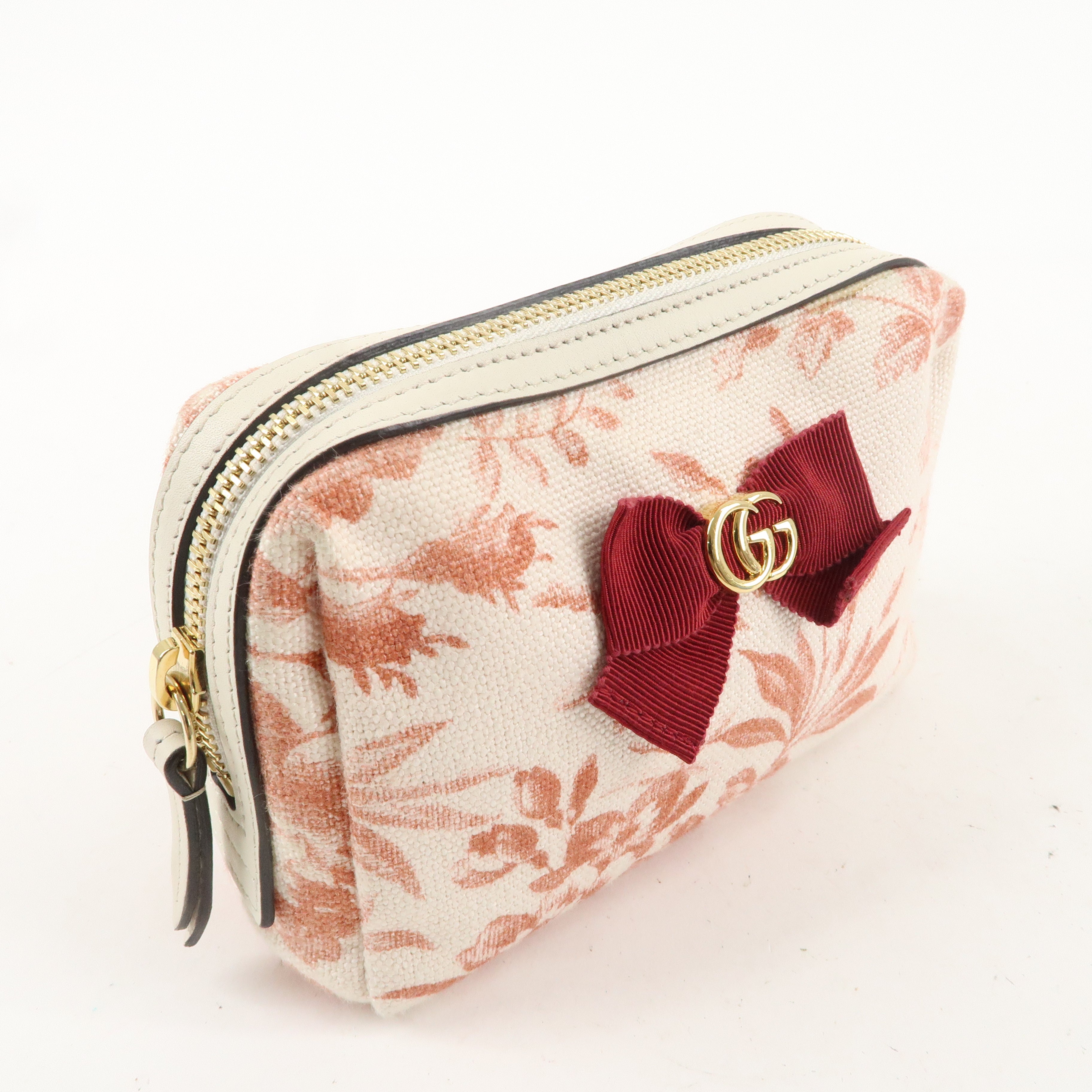 GUCCI GG Marmont Canvas Herbarium Cosmetic Pouch Japan Limited