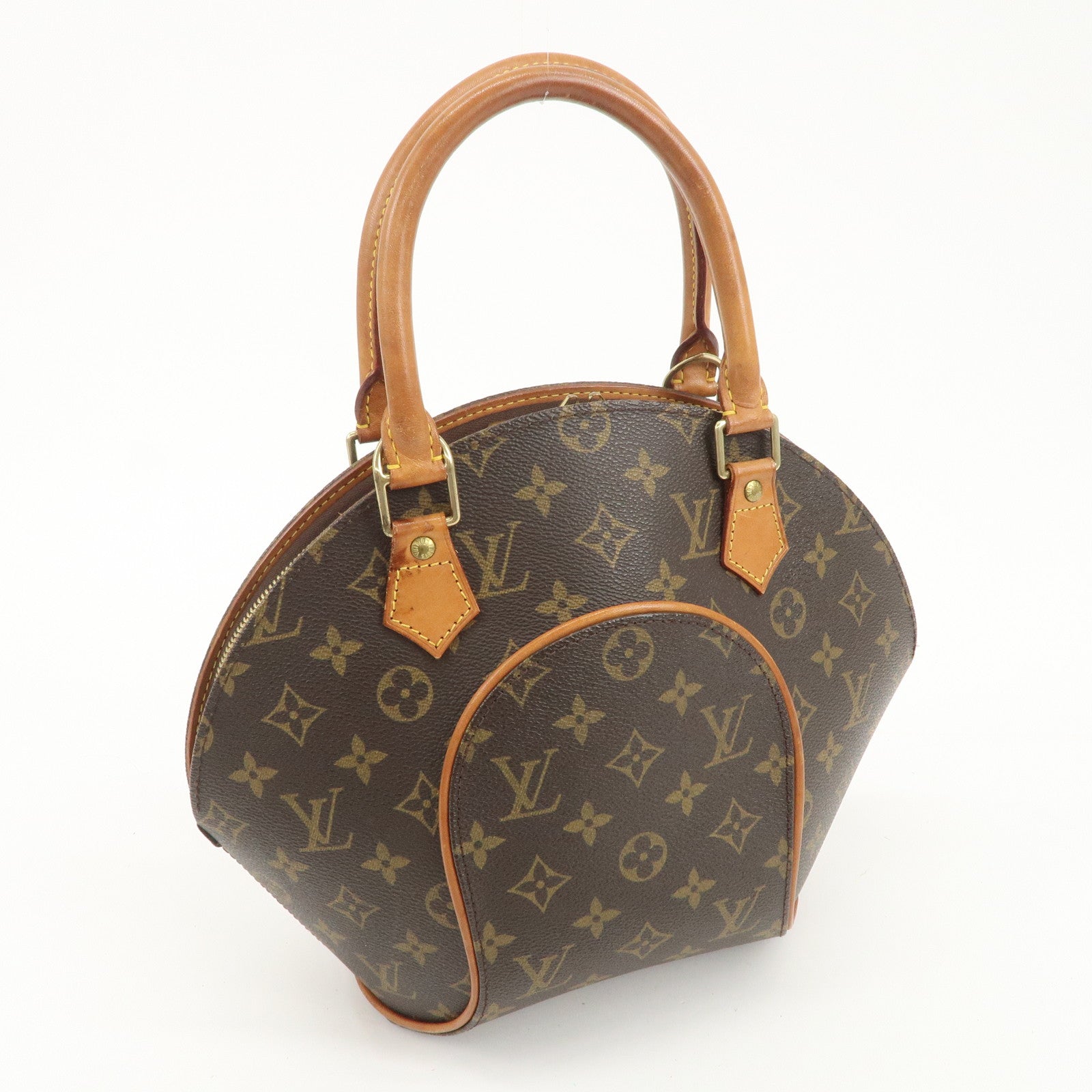 Louis Vuitton Monogram Ellipse PM Hand Bag Brown M51127 Used