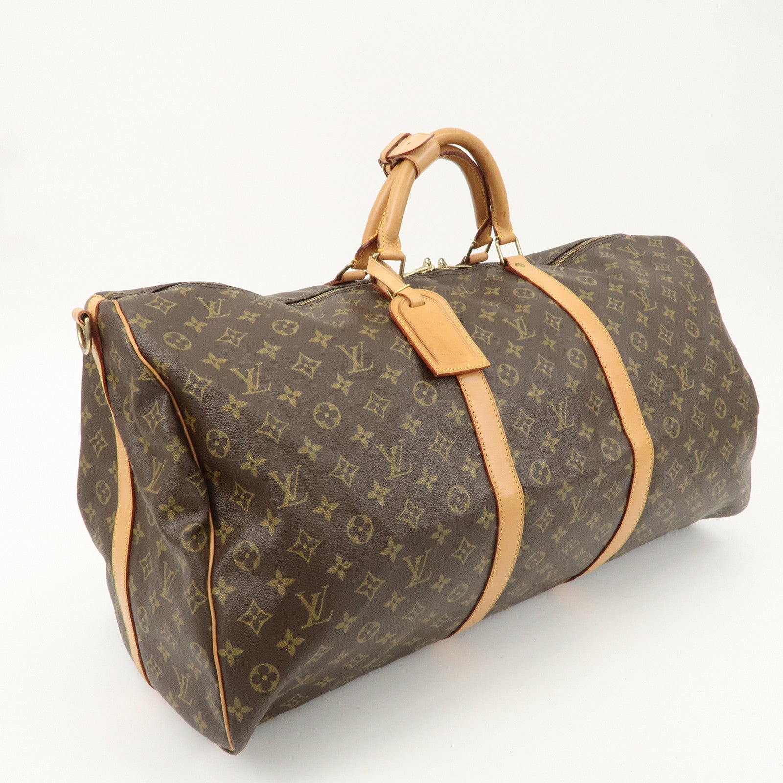 Louis Vuitton Monogram Keep All Bandouliere 60 Bag Brown M41412