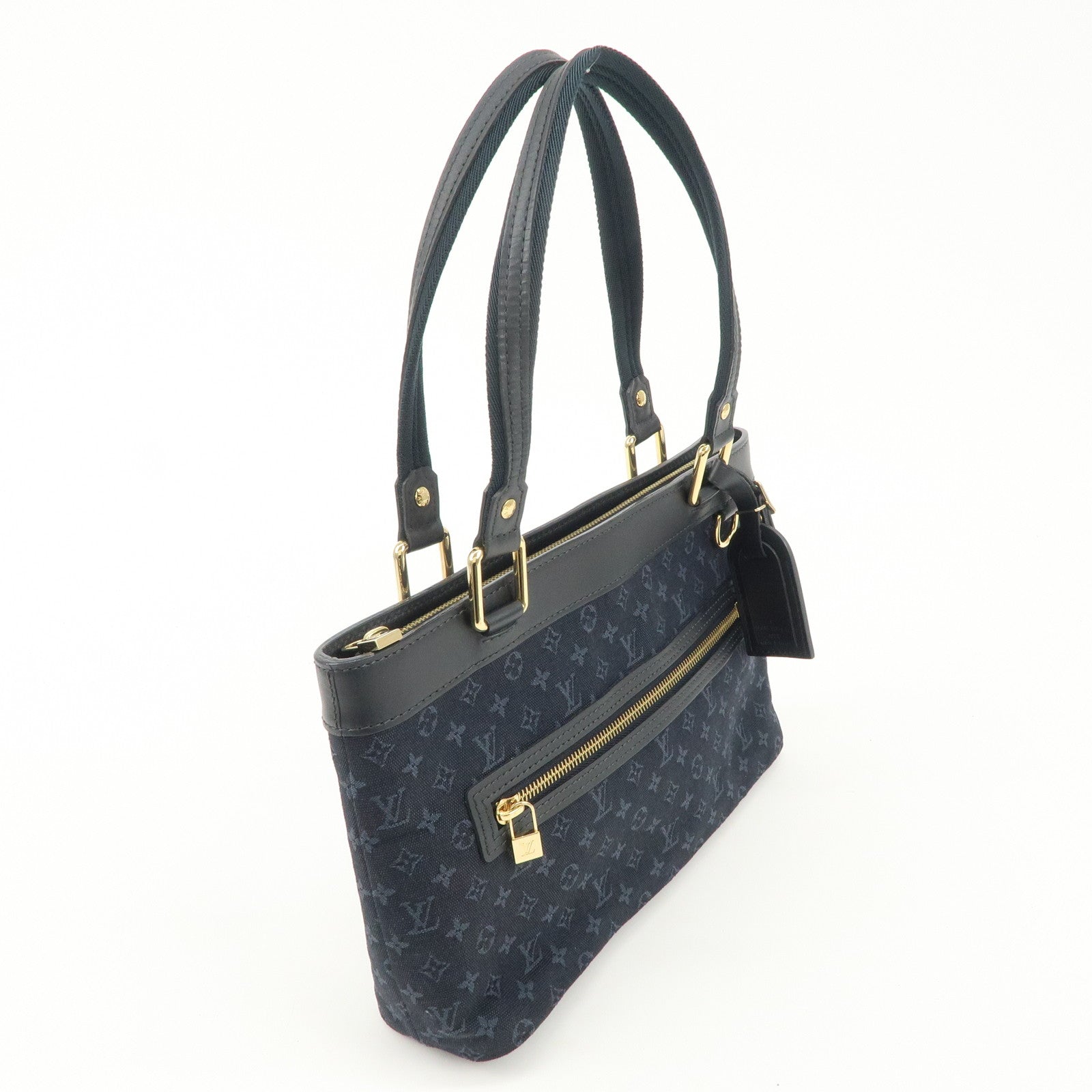 Louis Vuitton Monogram Mini Lucille PM Hand Bag TST Blue M92680 Used