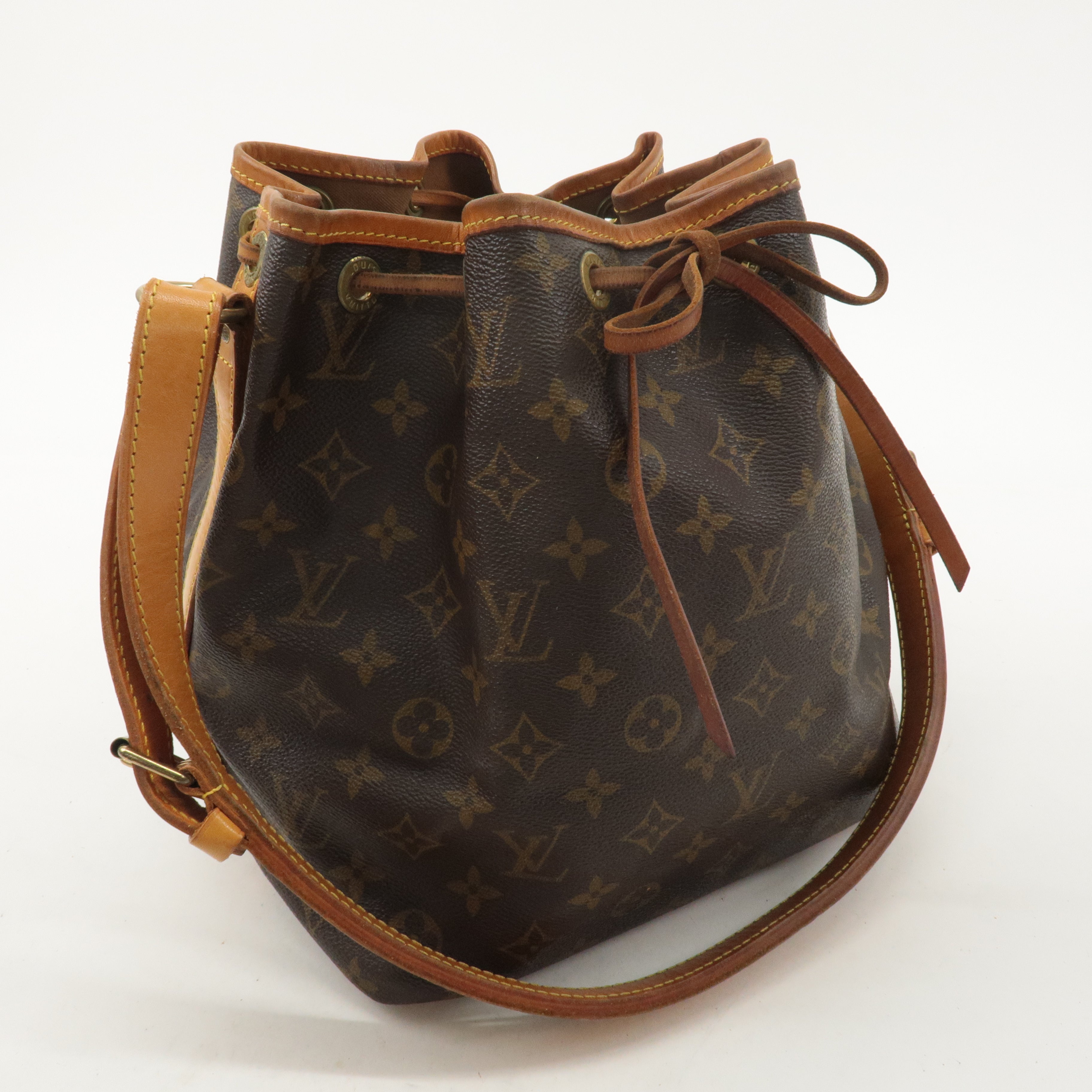 Louis Vuitton Monogram Petit Noe Shoulder Bag Brown M42226