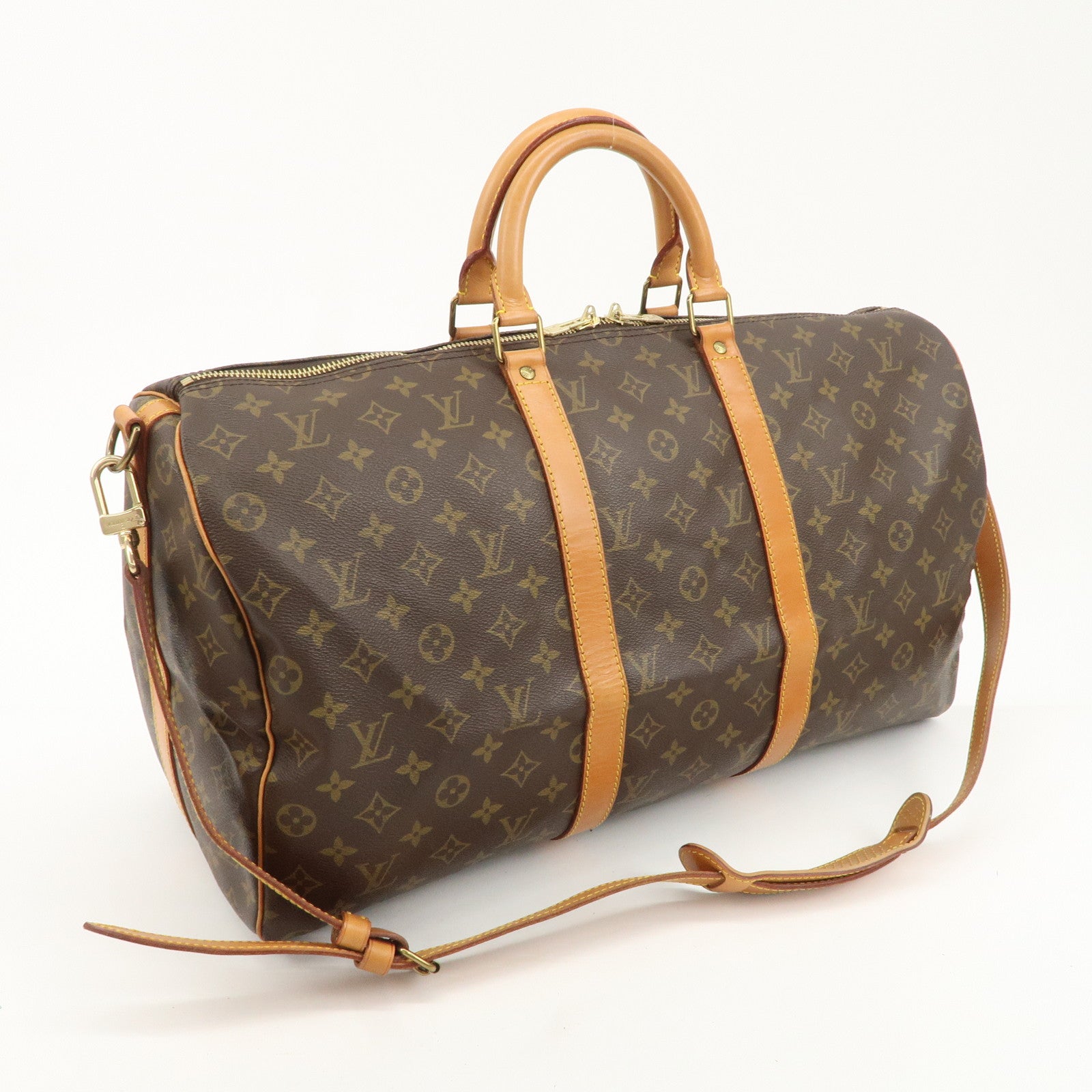 Louis Vuitton Monogram Keep All Bandouliere 50 Boston Bag M41416 Used