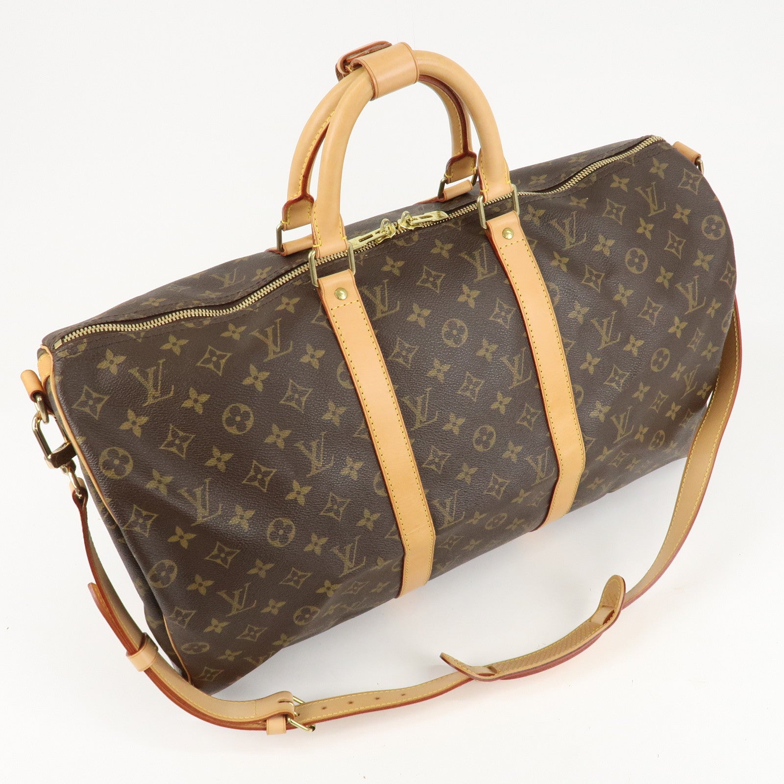 Louis Vuitton Monogram Keep All Bandouliere 50 Boston Bag M41416 Used