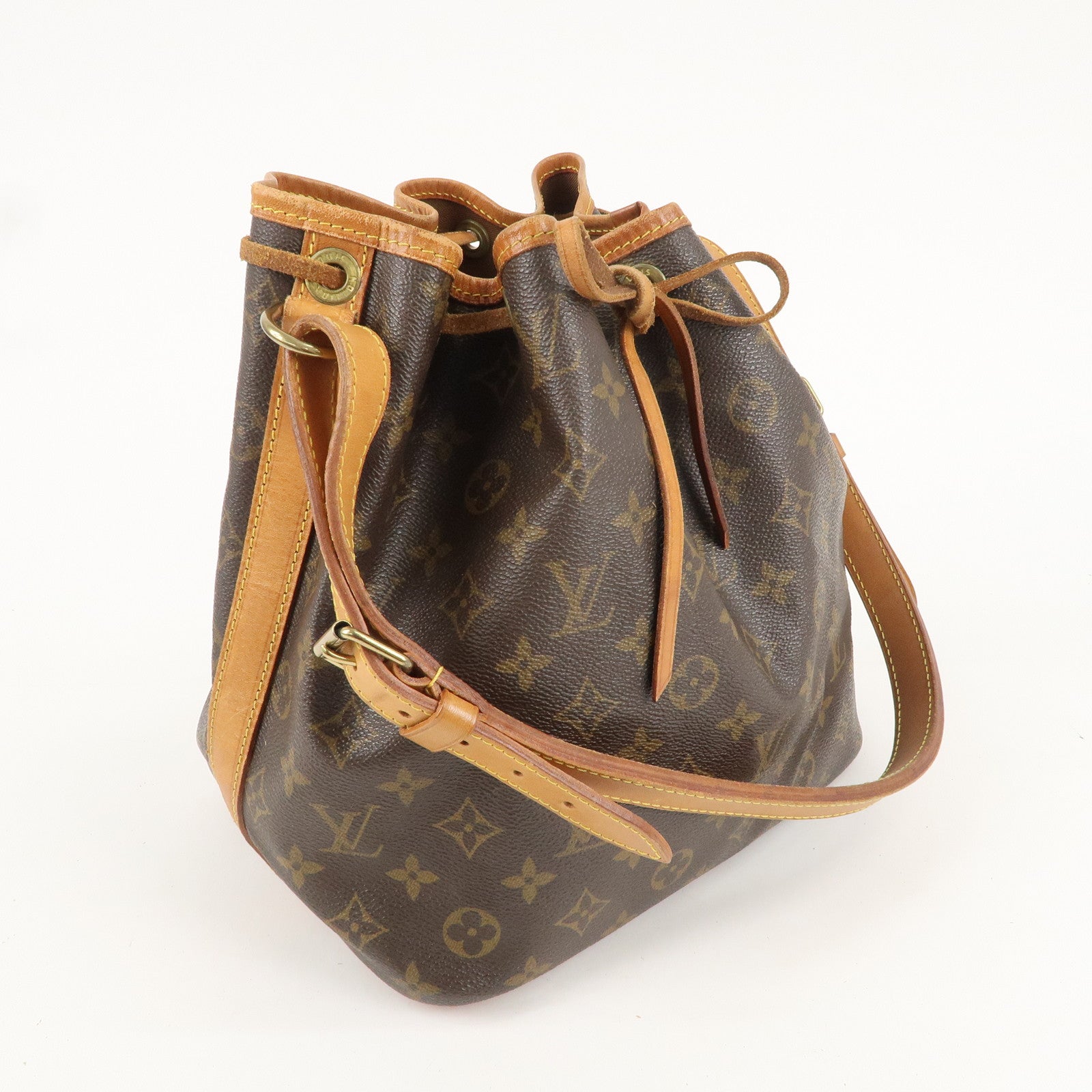 Louis Vuitton Monogram Petit Noe Shoulder Bag Brown M42226