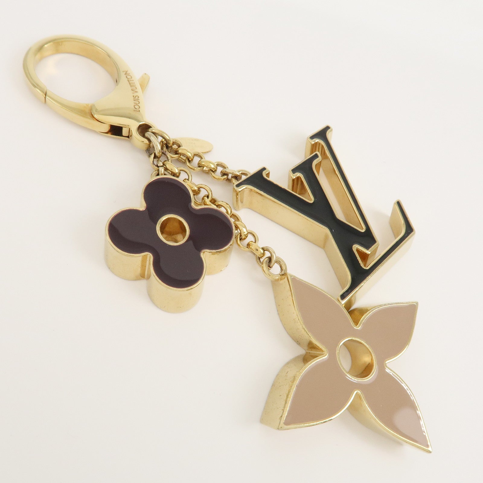 Louis Vuitton Fleur de Monogram Key Chain Bag Charm M67119 Used