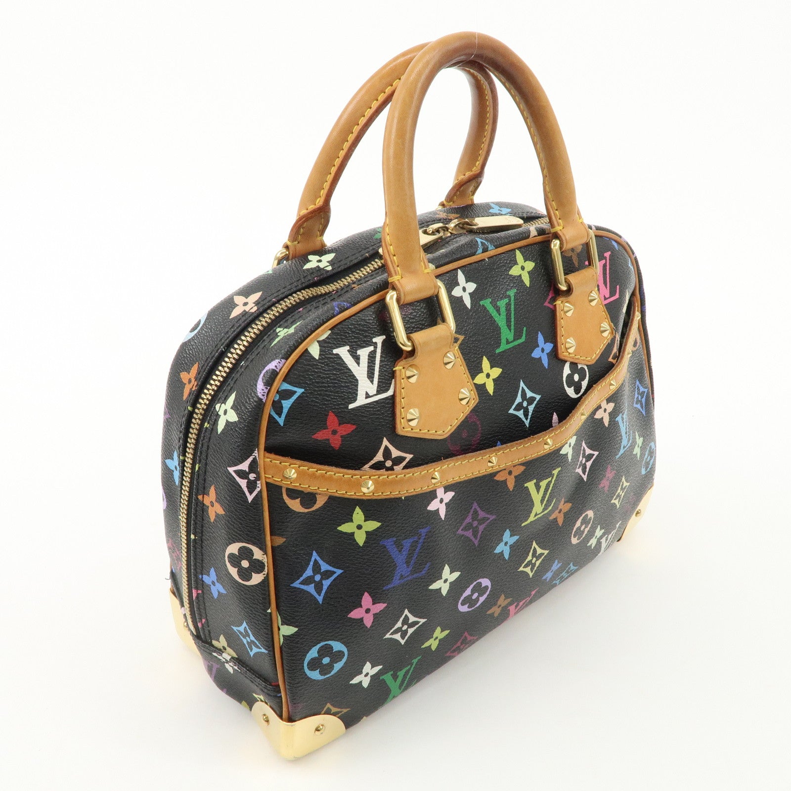 Louis Vuitton Monogram Multi Color Trouville Hand Bag M92662 Used