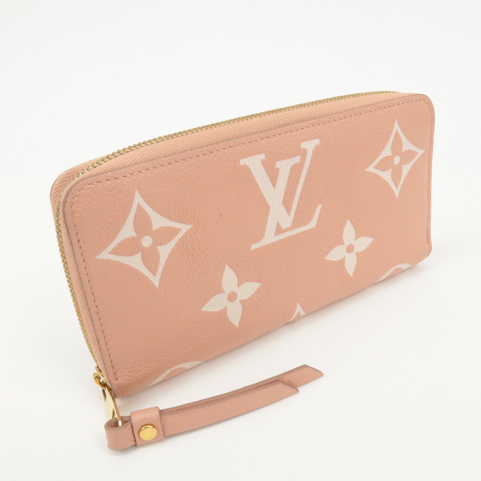 Louis Vuitton Monogram Empreinte Bicolor Zippy Wallet Rose M81645 Used