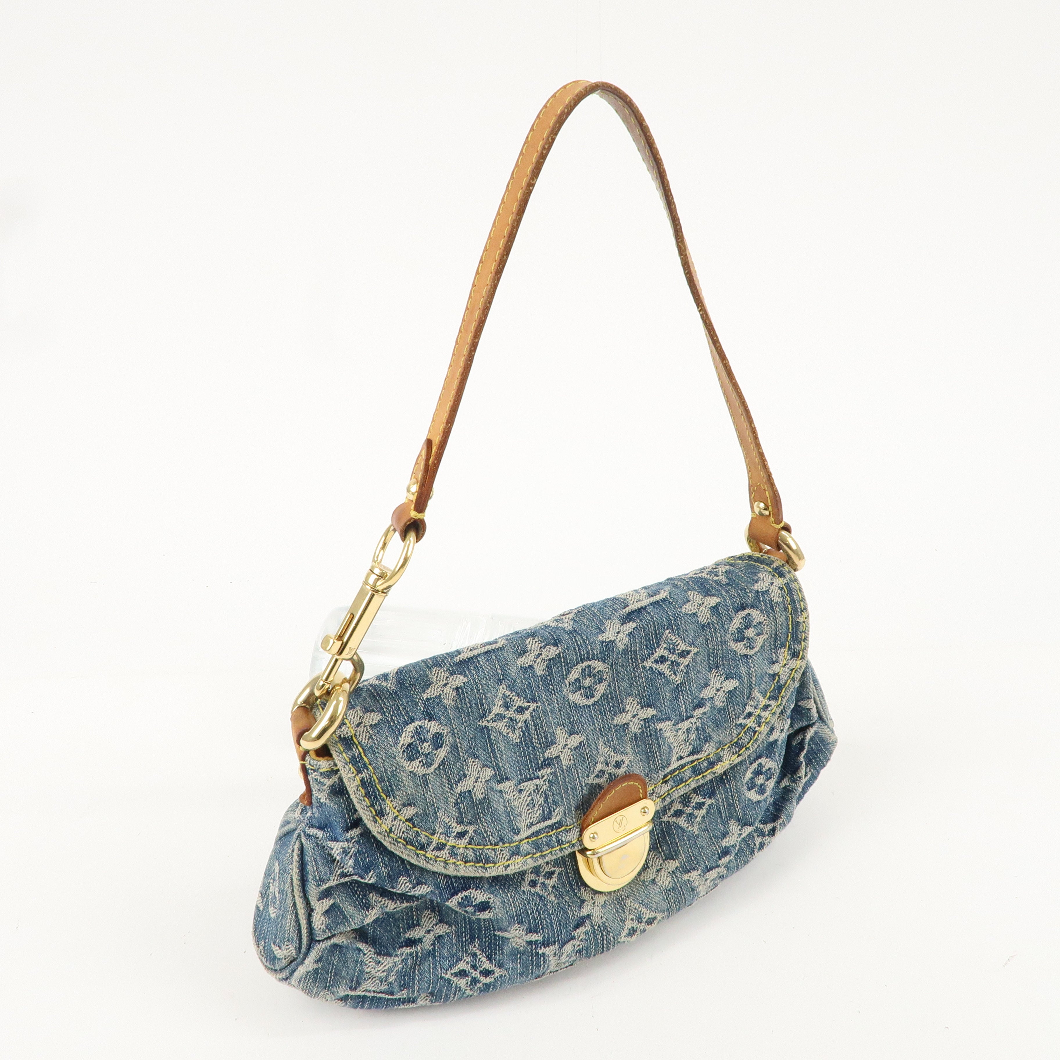 Louis Vuitton Monogram Denim Mini Pleaty Shoulder Bag M95050