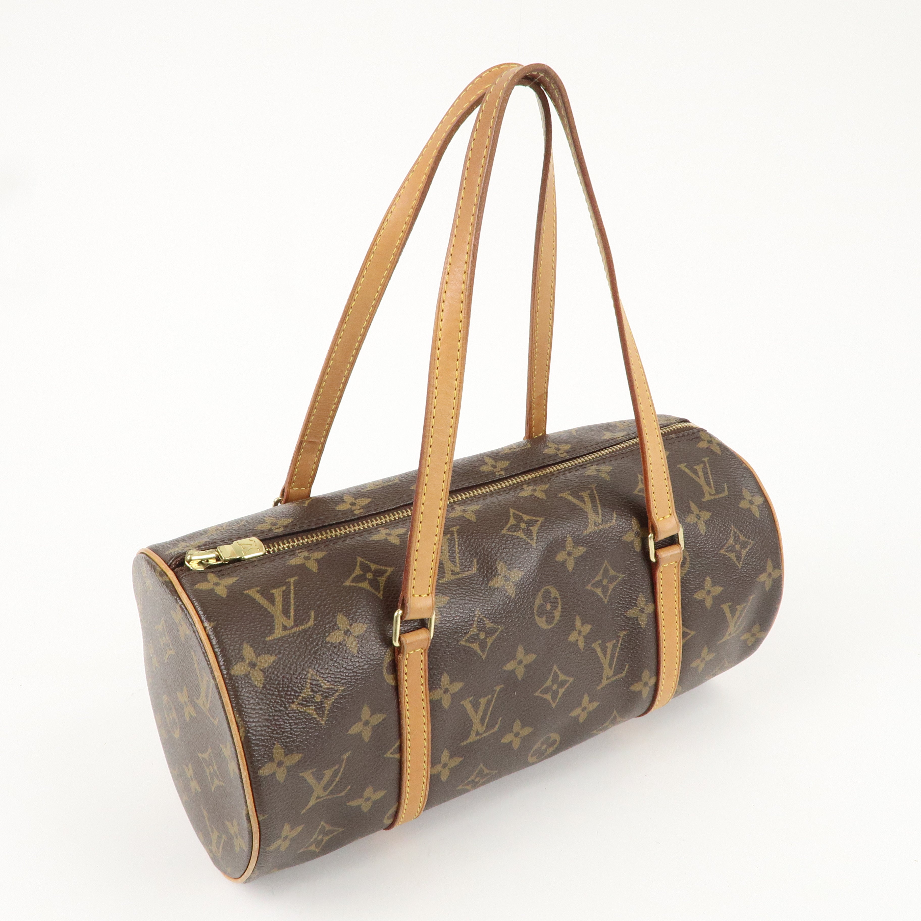 Louis Vuitton Monogram Papillon 30 Hand Bag Brown M51385