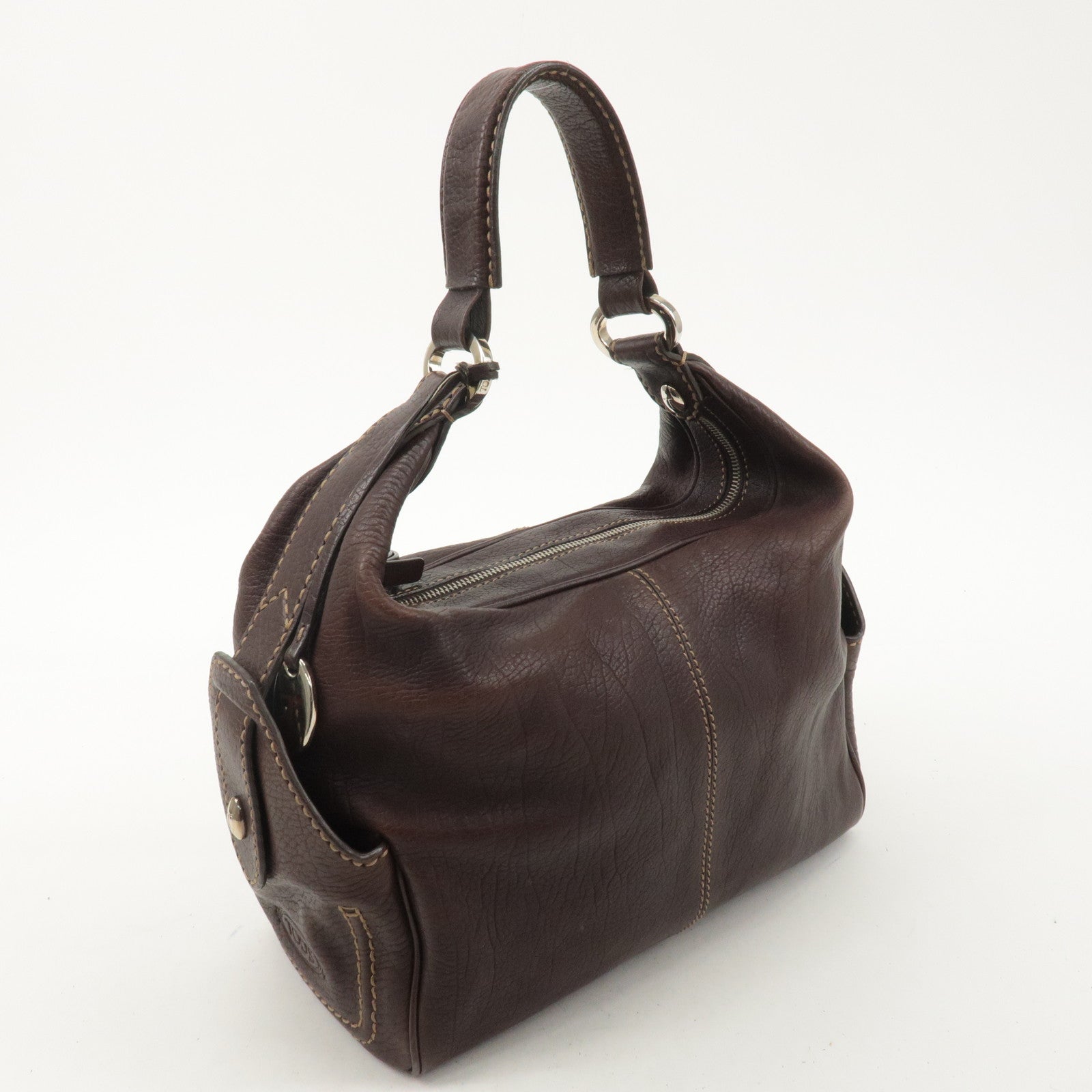 TOD’S Leather One-shoulder Bag Shoulder Bag Hand Bag Brown