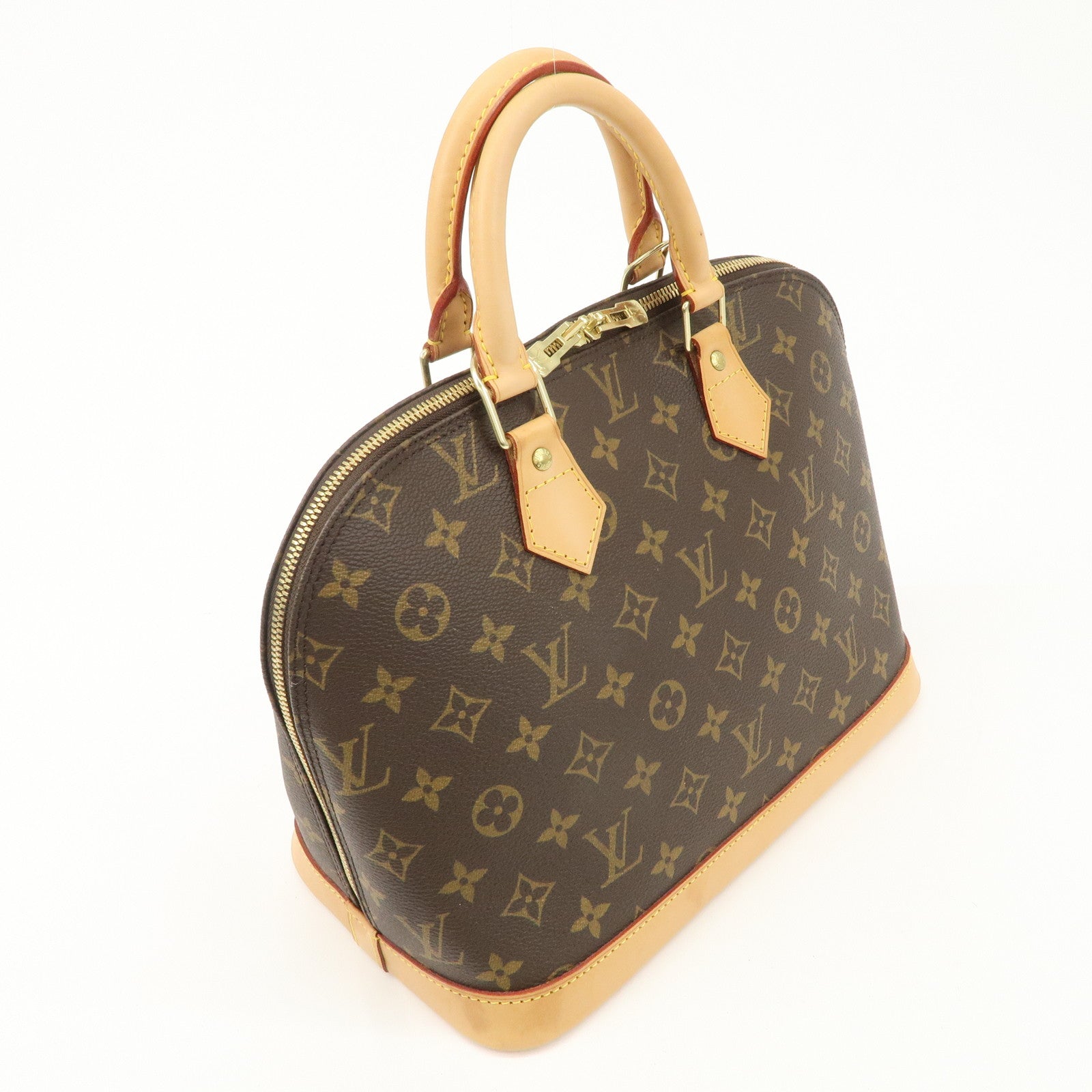 Louis Vuitton Monogram Alma Hand Bag Brown M51130