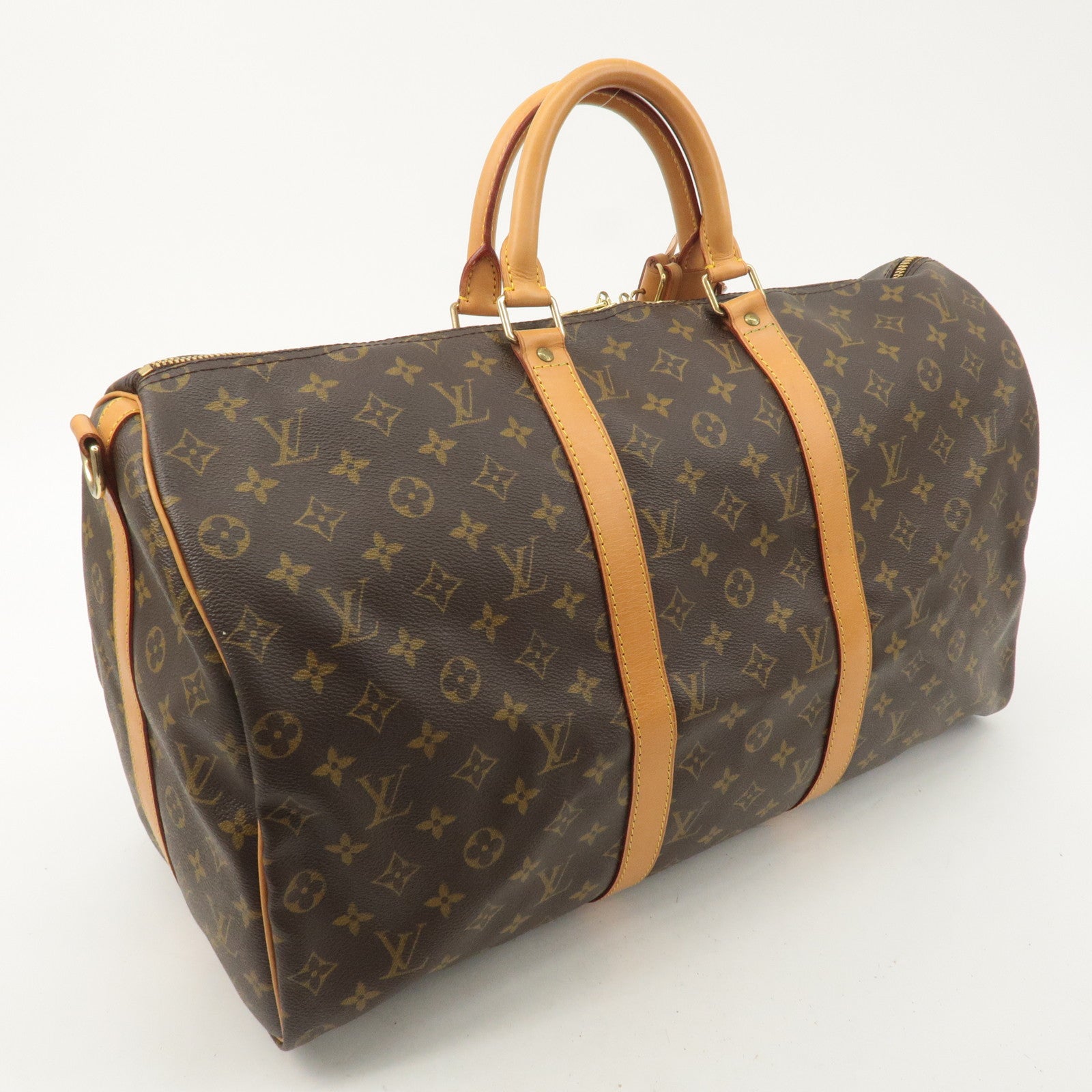 Louis Vuitton Monogram Keep All 50 Boston Bag Brown M41416