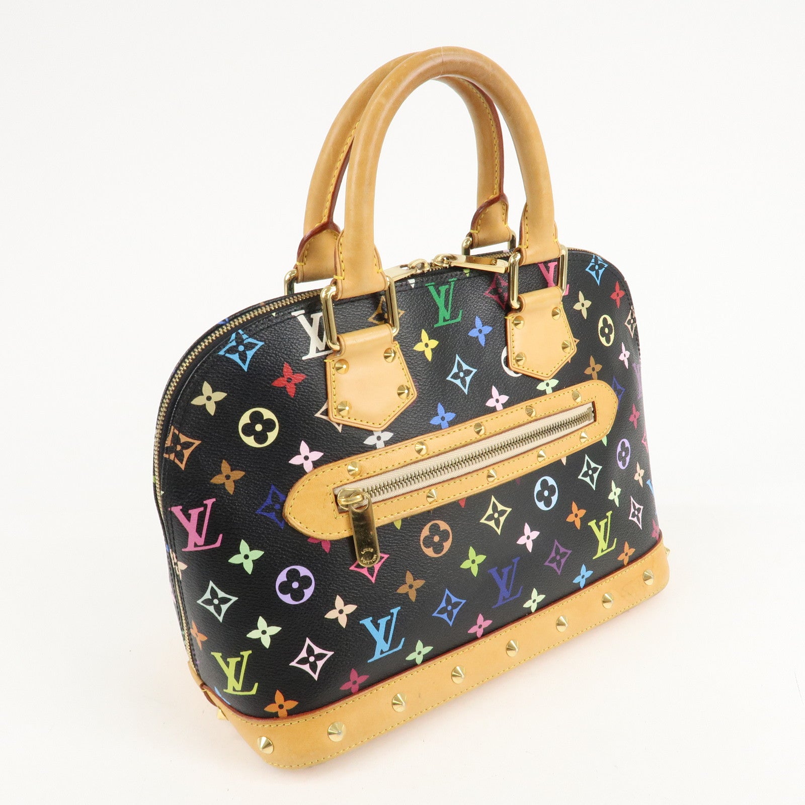 Louis Vuitton Monogram Multicolor Alma Hand Bag Noir M92646