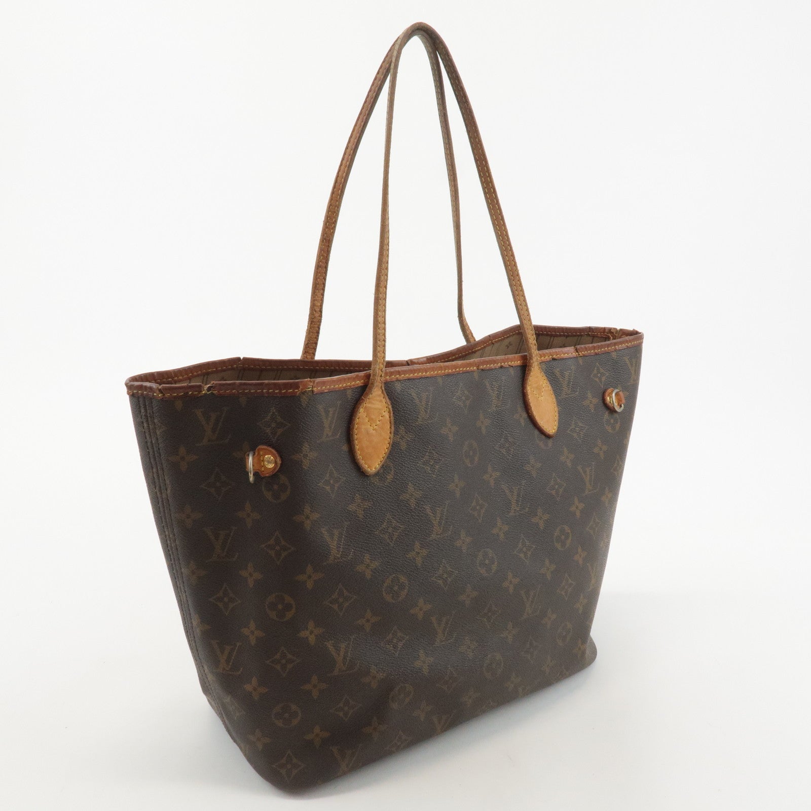 Louis Vuitton Monogram Neverfull MM Tote Bag Brown M40156