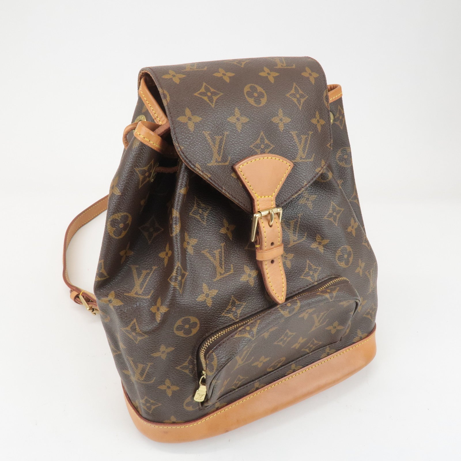 Louis Vuitton Monogram Montsouris MM Back Pack Brown M51136 Used