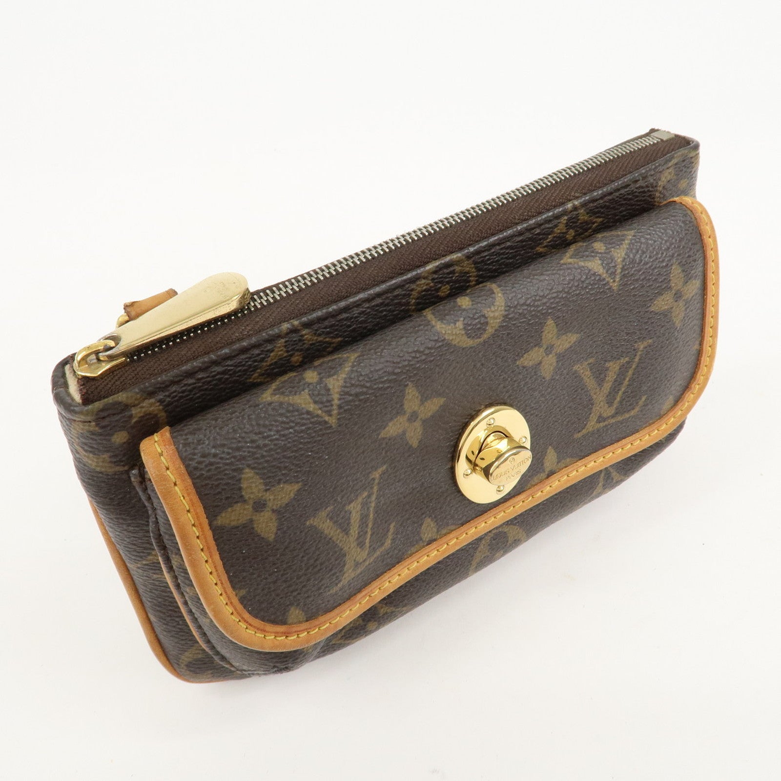 Louis Vuitton Monogram Pochette Tikal Pouch Purse M60019 Used