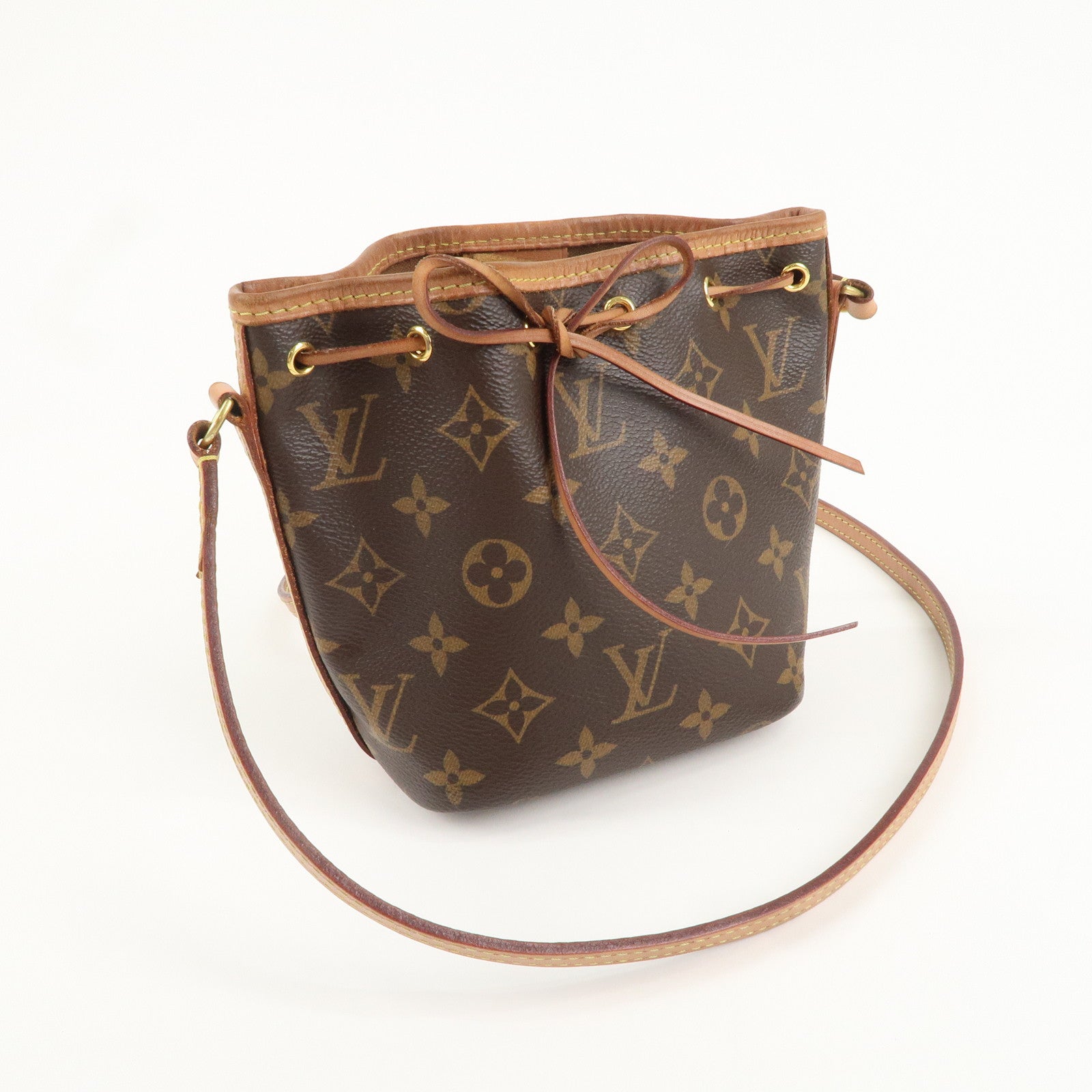 Louis Vuitton Monogram Nano Noe Shoulder Bag Brown M41346