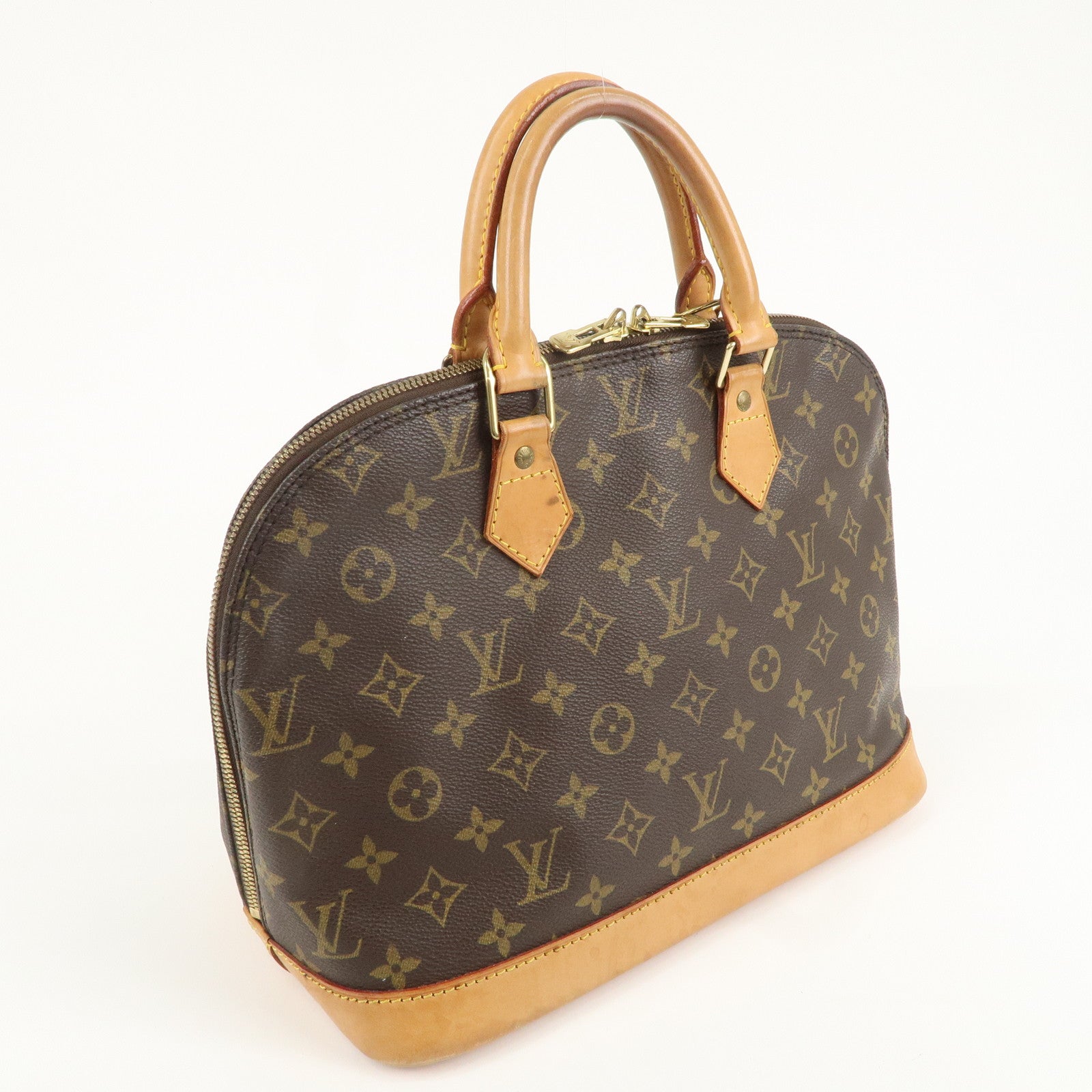 Louis Vuitton Monogram Alma Hand Bag Brown M51130