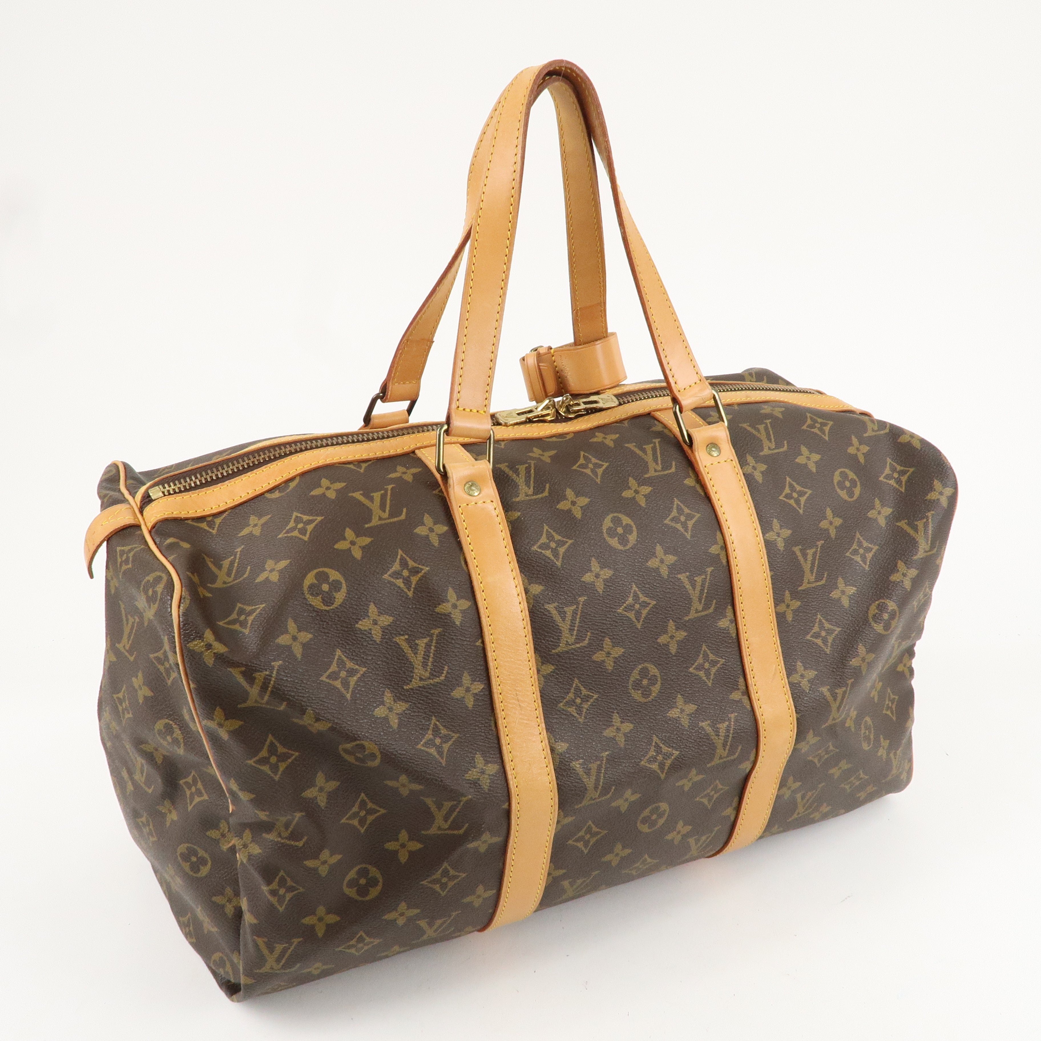 Louis Vuitton Monogram Sac Souple 45 Boston Bag Brown M41624